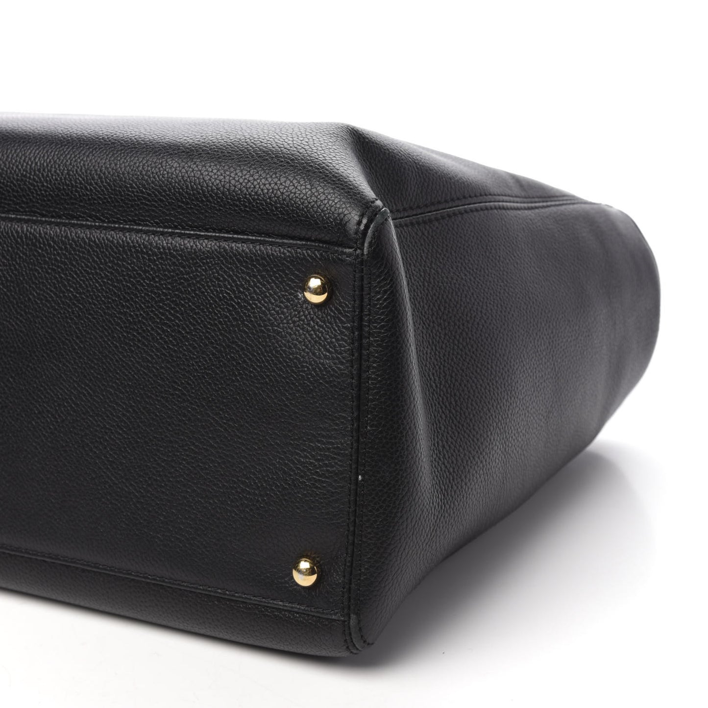 Calfskin Cerf Executive Shopper Tote Black