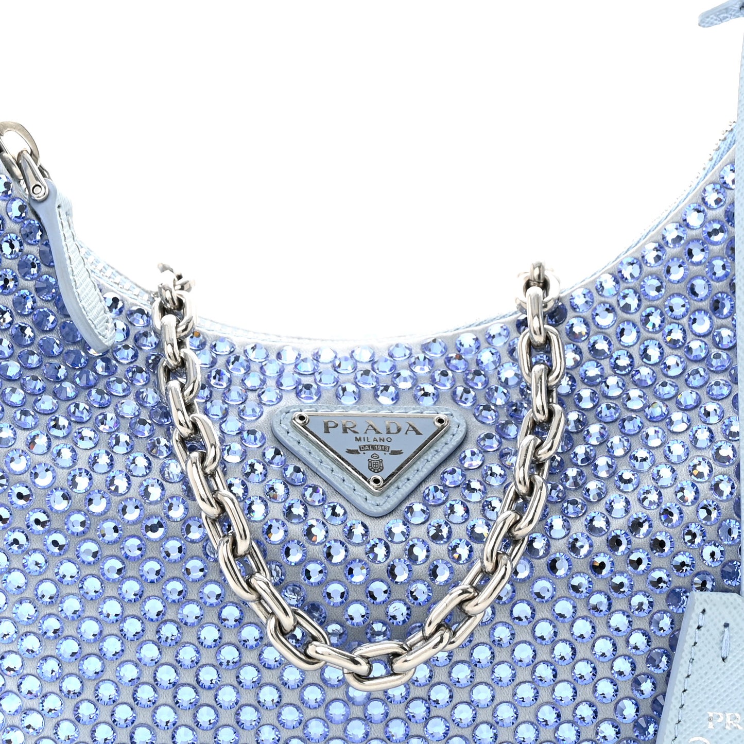 Satin Crystal Re-Edition 2005 Shoulder Bag Celeste