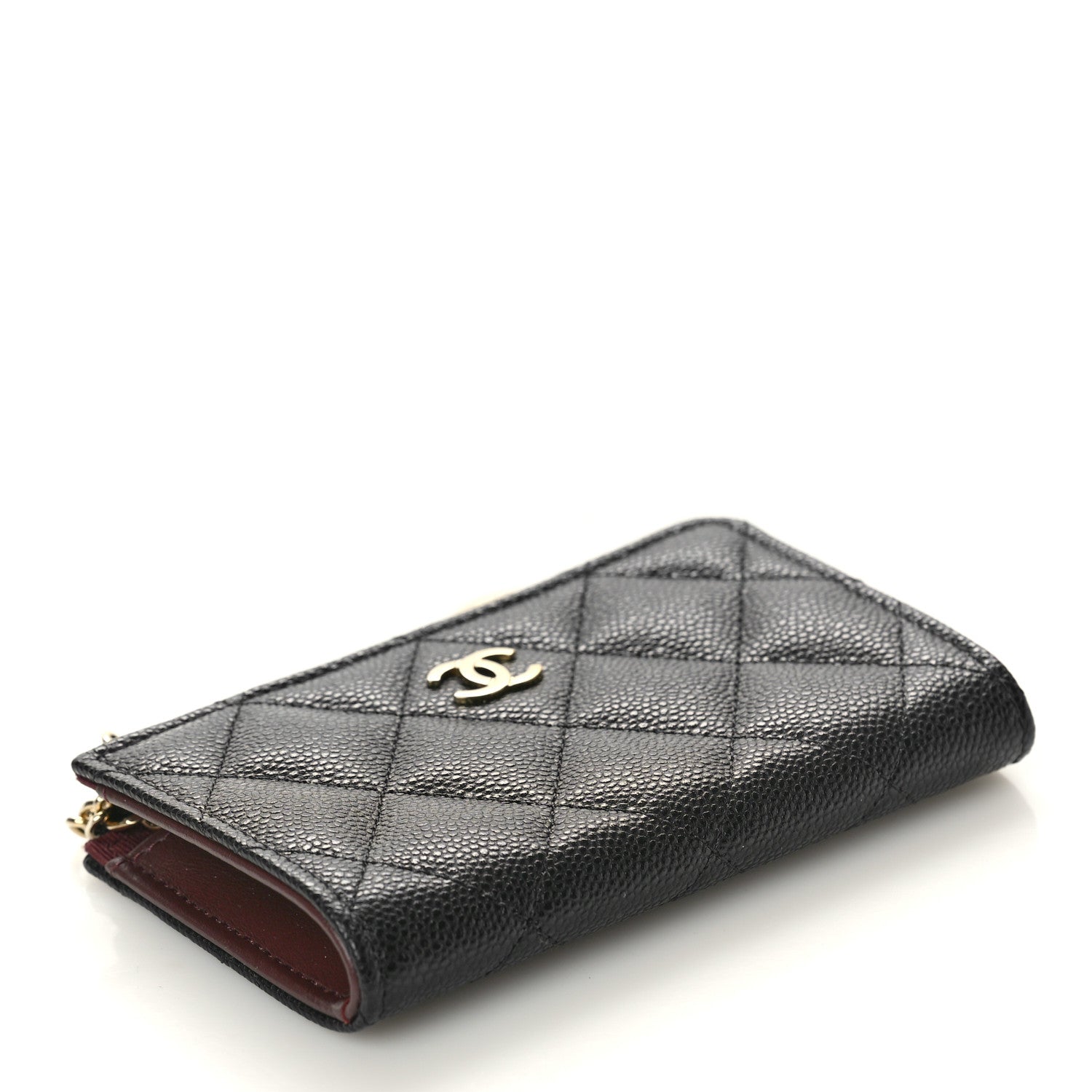 Chanel Caviar Quilted Zipped Key Holder Case Black 4 of 7