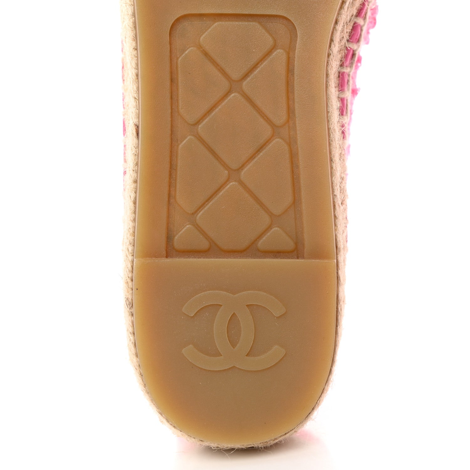 Chanel Tweed Lambskin CC Espadrilles 38 Hot Pink 8 of 9