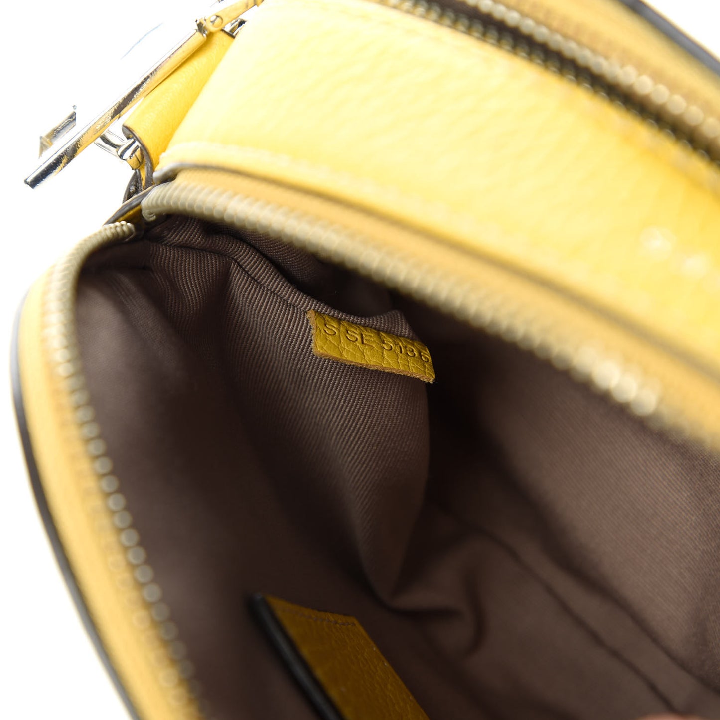 Calfskin Shutter Camera Crossbody Bag Sunshine Yellow