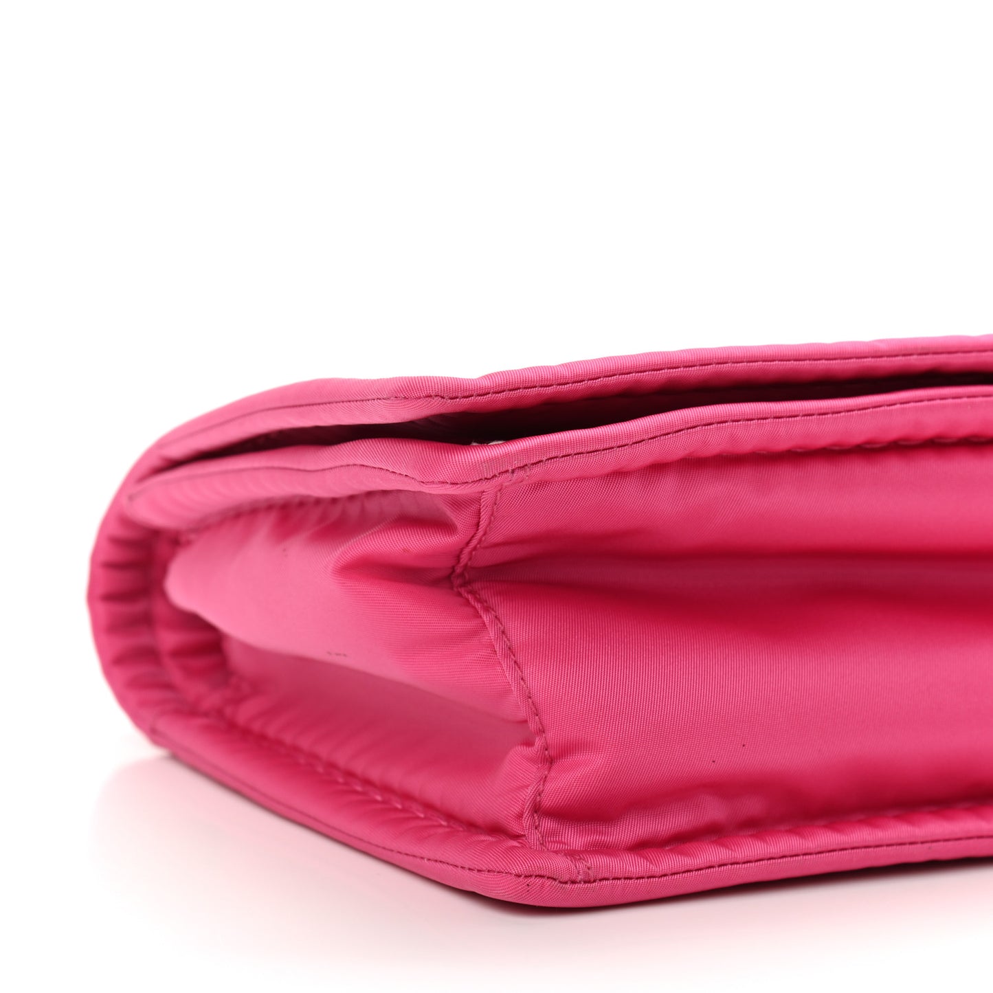 Nylon Tessuto Chain Shoulder Bag Fuxia