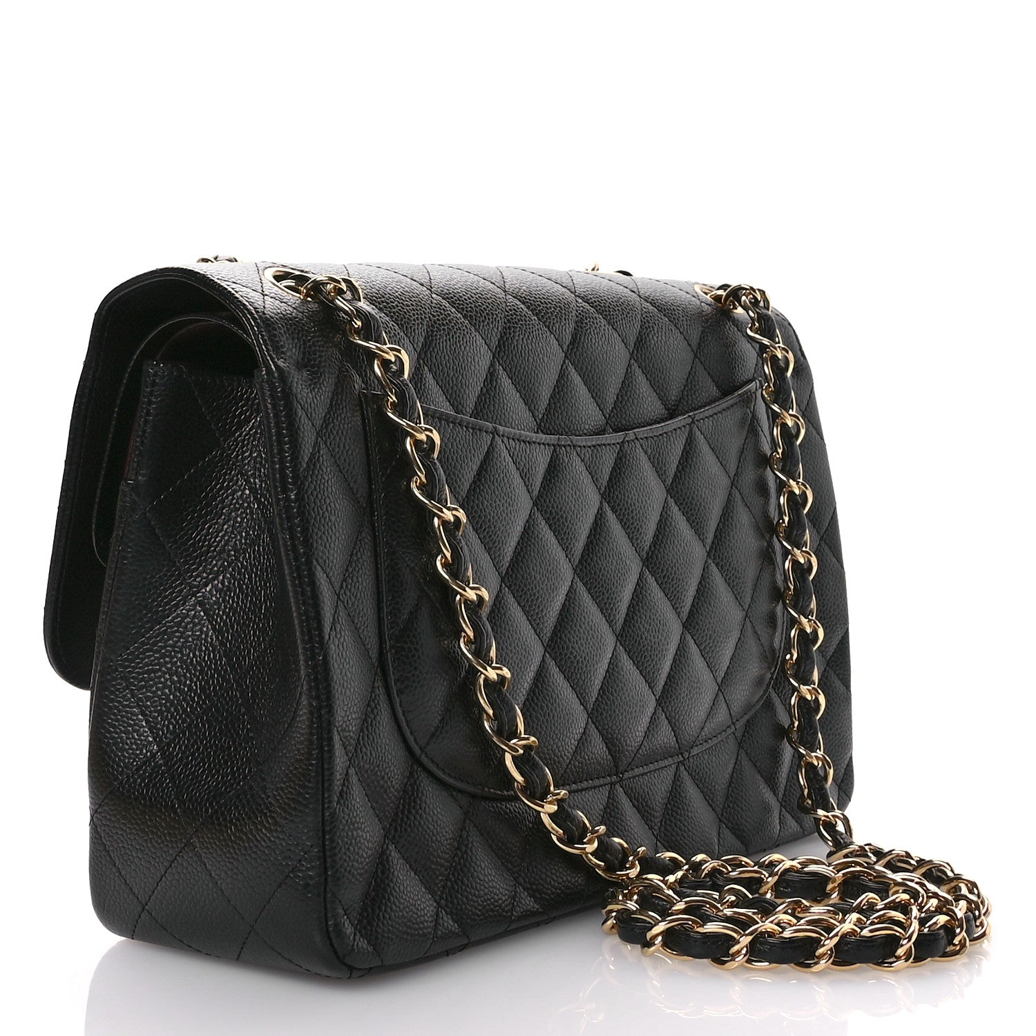 Chanel Caviar Quilted Jumbo Double Flap Black 3 of 11