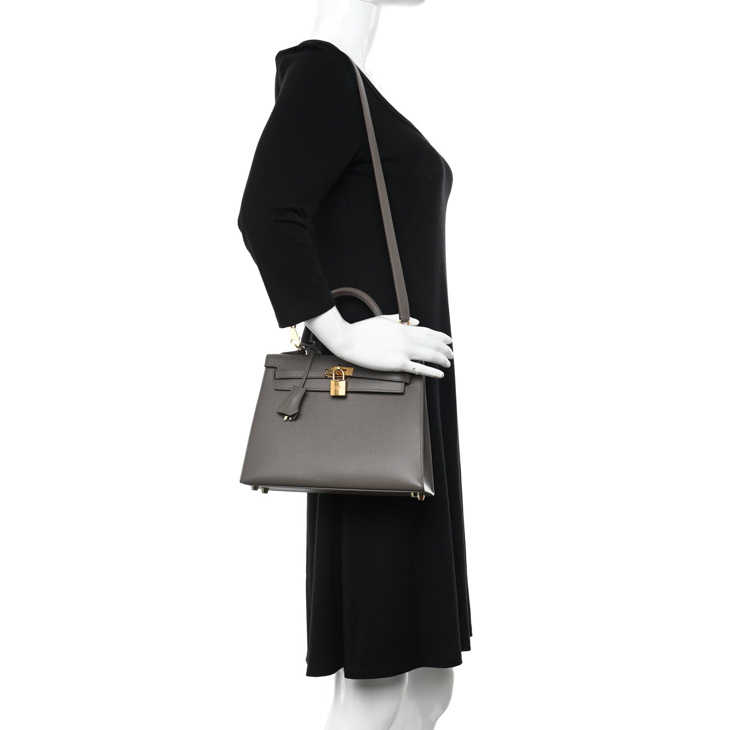 Hermes Epsom Kelly Sellier 25 Etain 2 of 12
