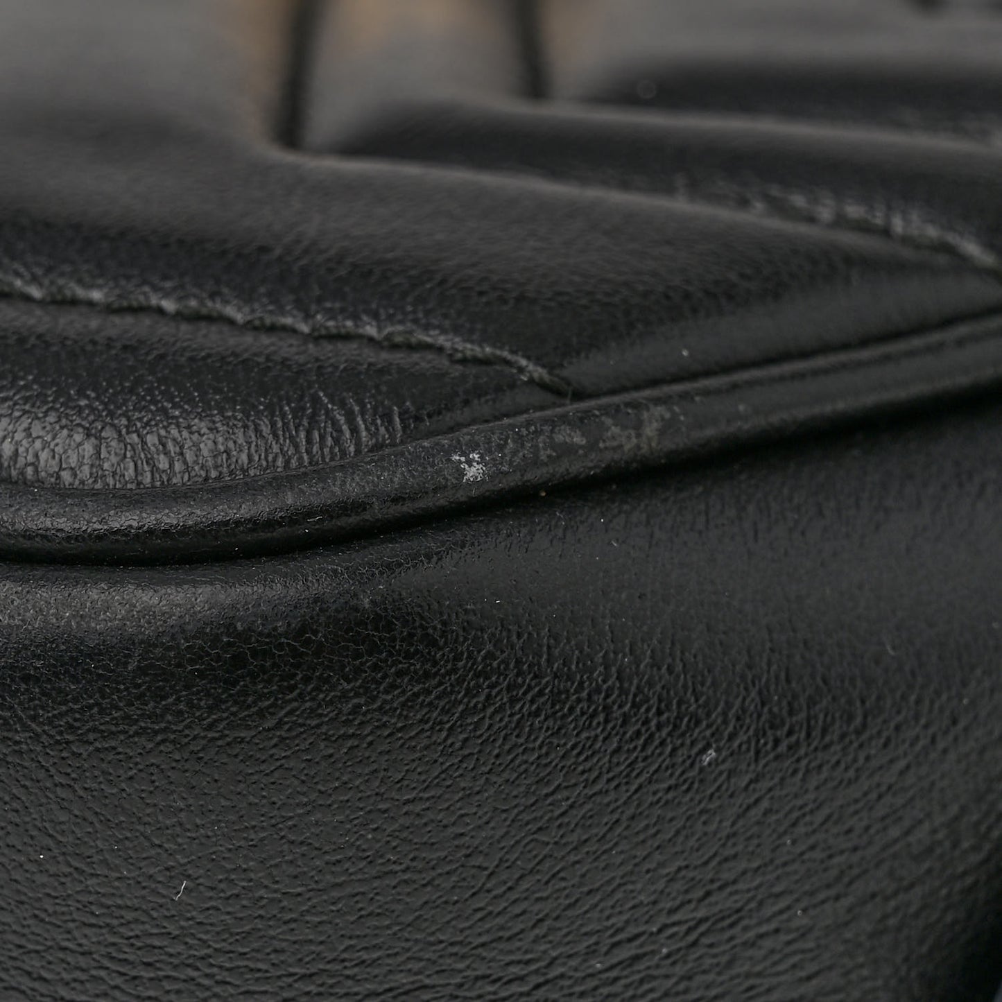 Calfskin Matelasse Mini GG Marmont Chain Shoulder Bag Black