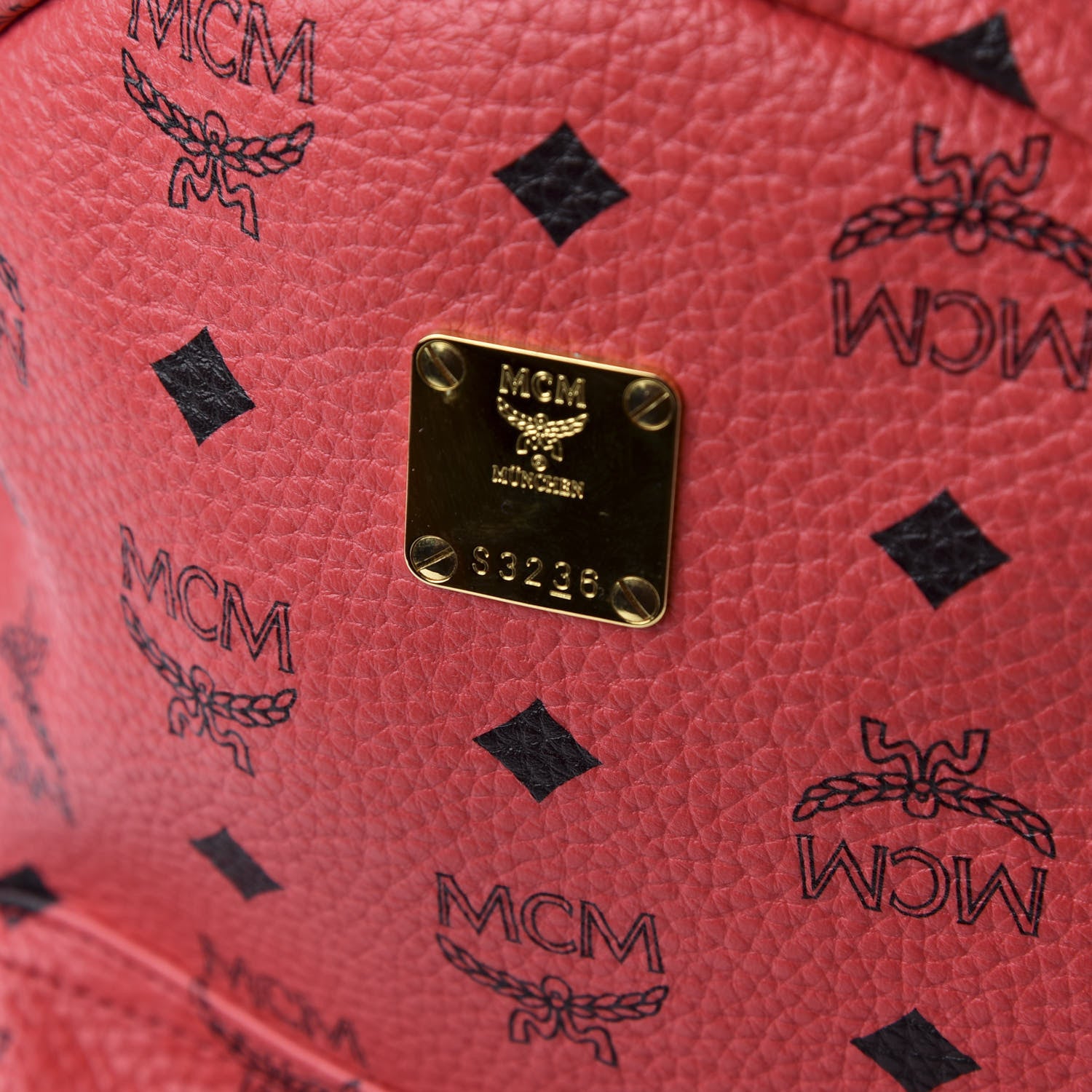 MCM Visetos Side Stud Small Stark Backpack Corail 9 of 10