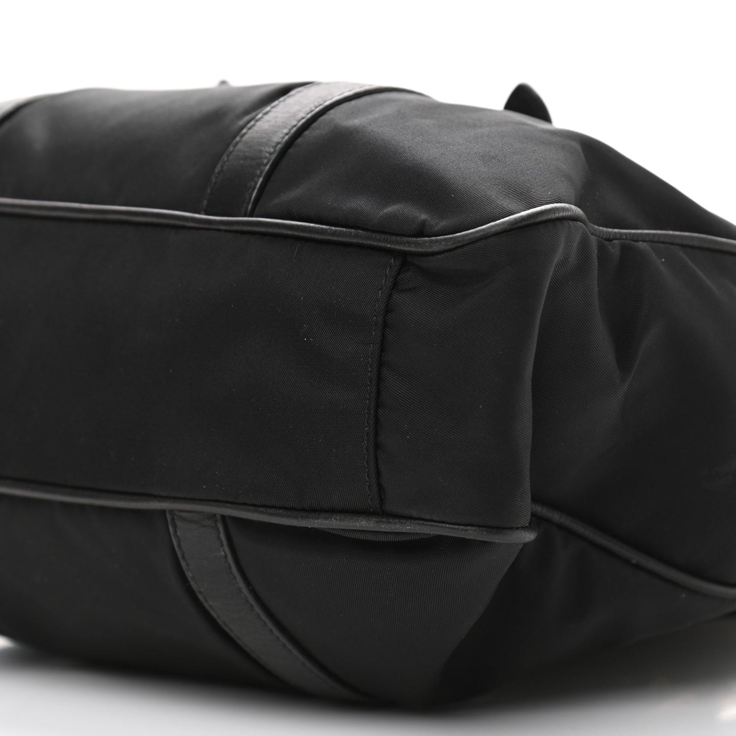 Tessuto Nylon Soft Calfskin Tote Black