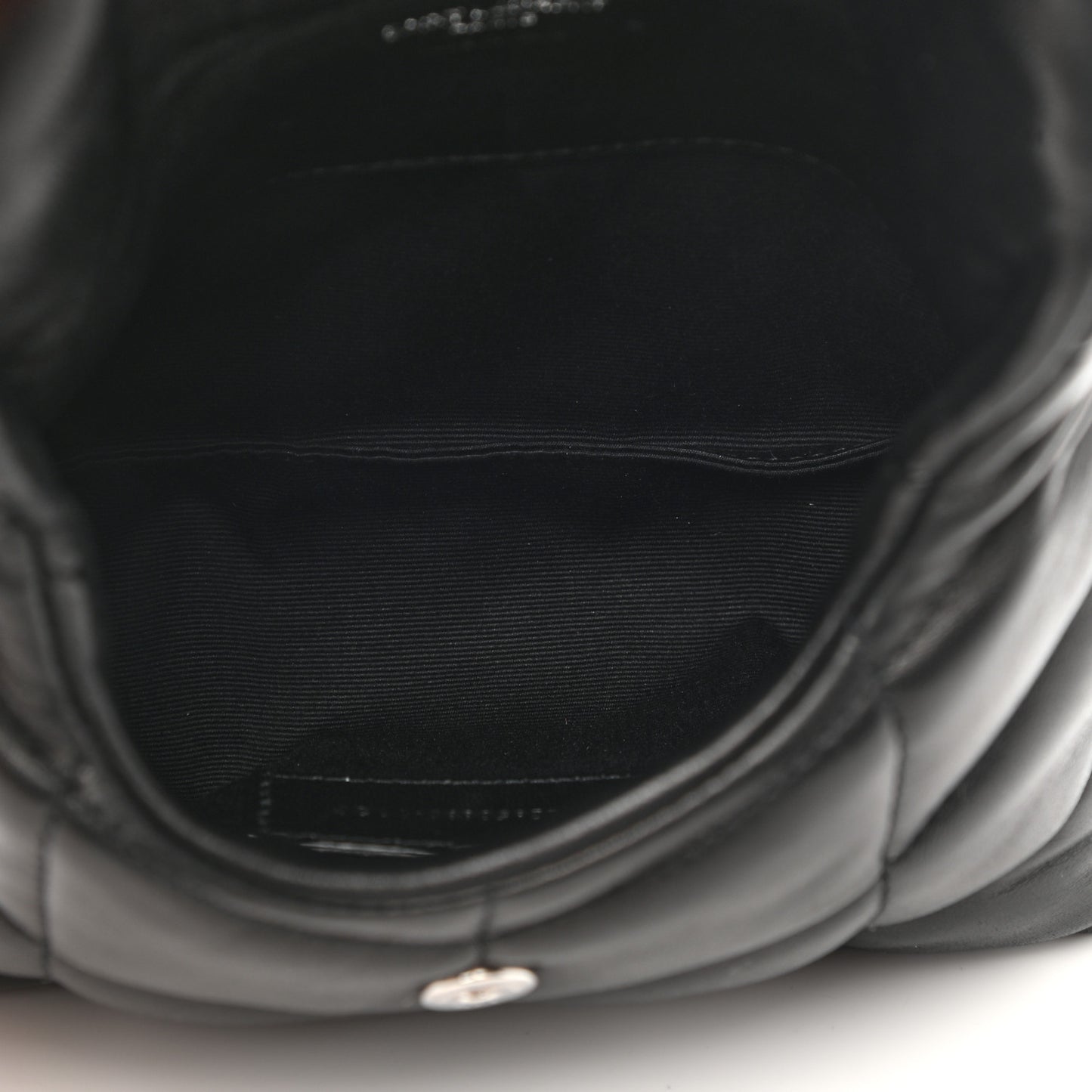 Lambskin Monogram Loulou Puffer Pouch Clutch Black