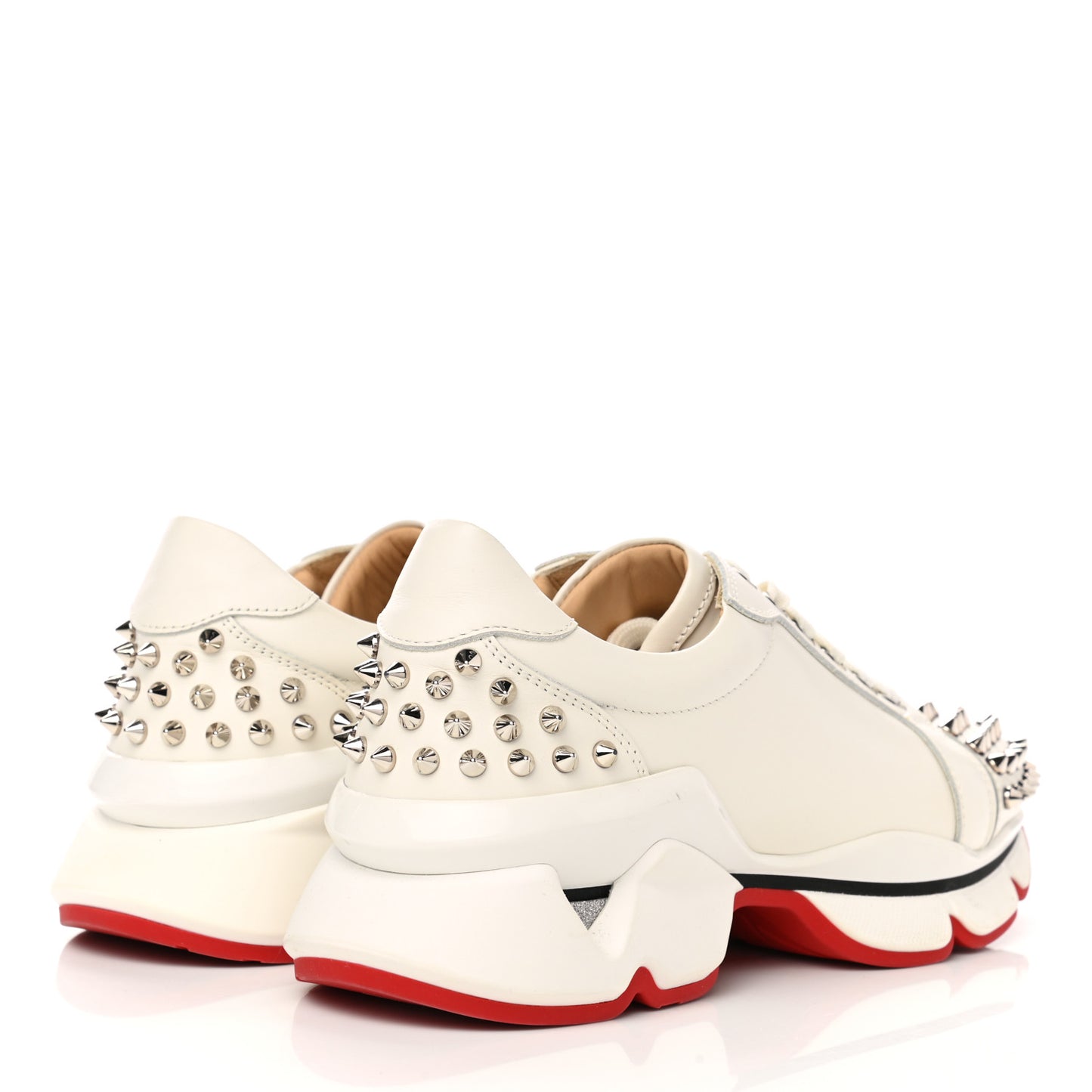 Calfskin Spike VRS 2018 Sneakers 37.5 Snow Silver