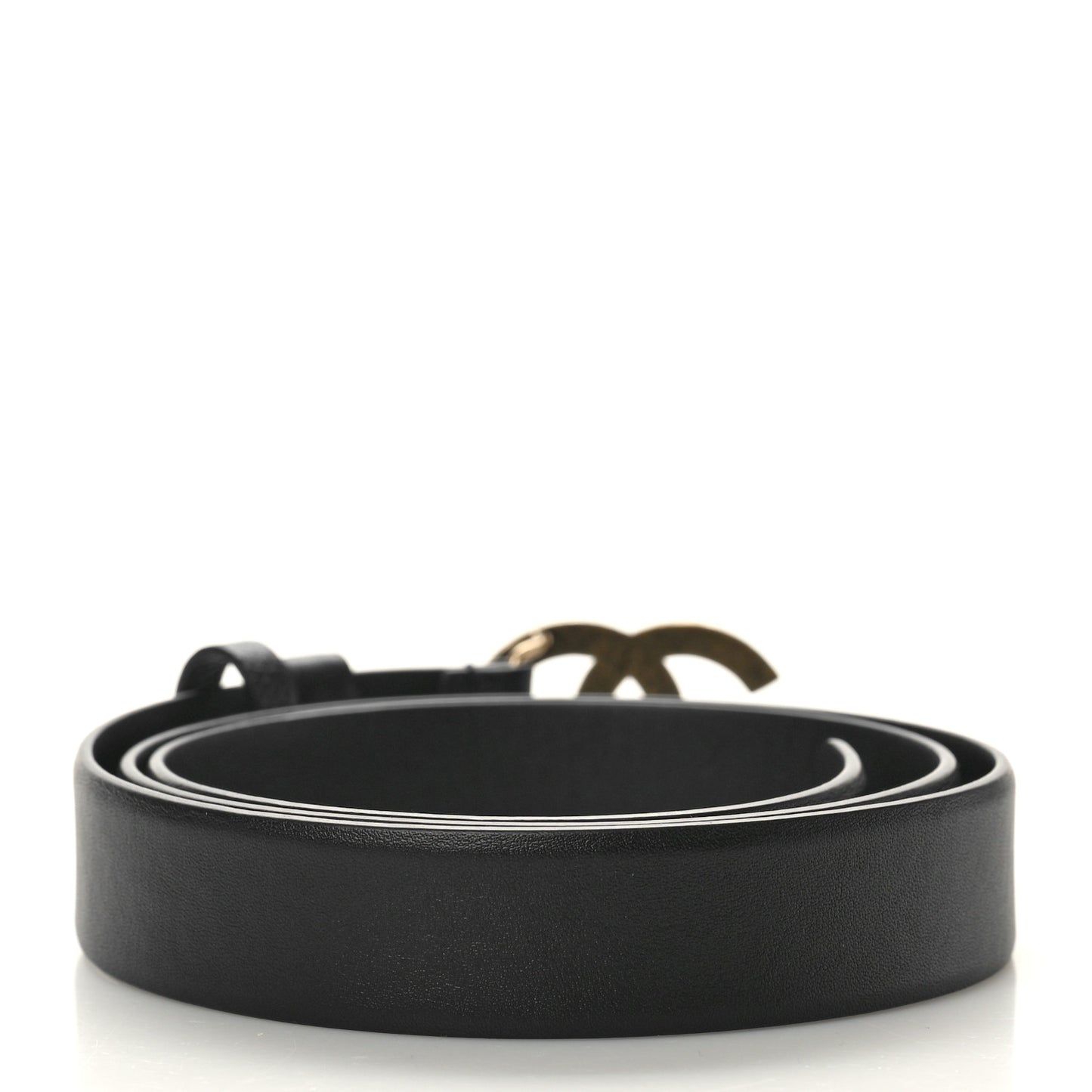 Calfskin Quilted CC Belt 85 34 Black