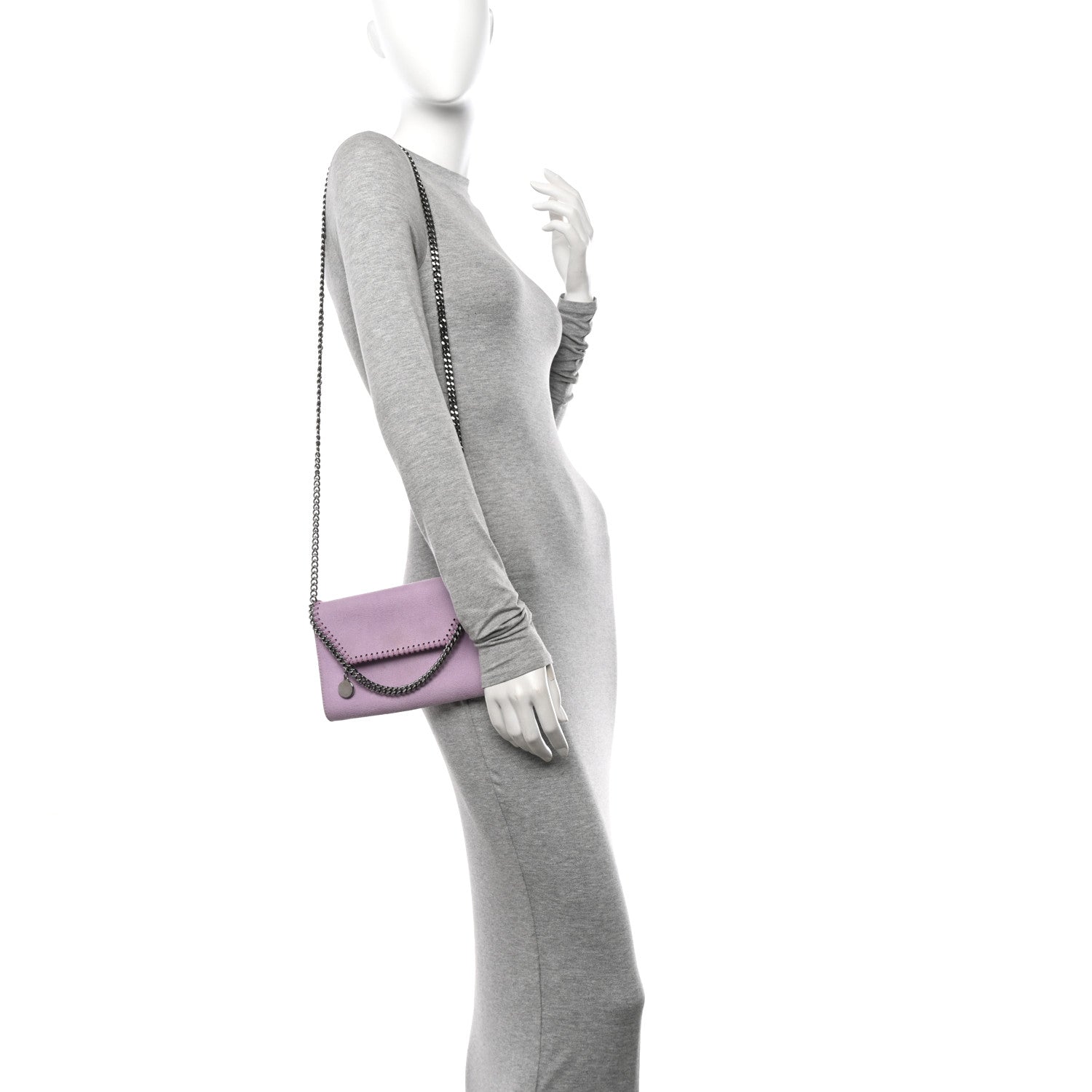 Stella McCartney Shaggy Deer Mini Falabella Crossbody Bag Lilac 2 of 13