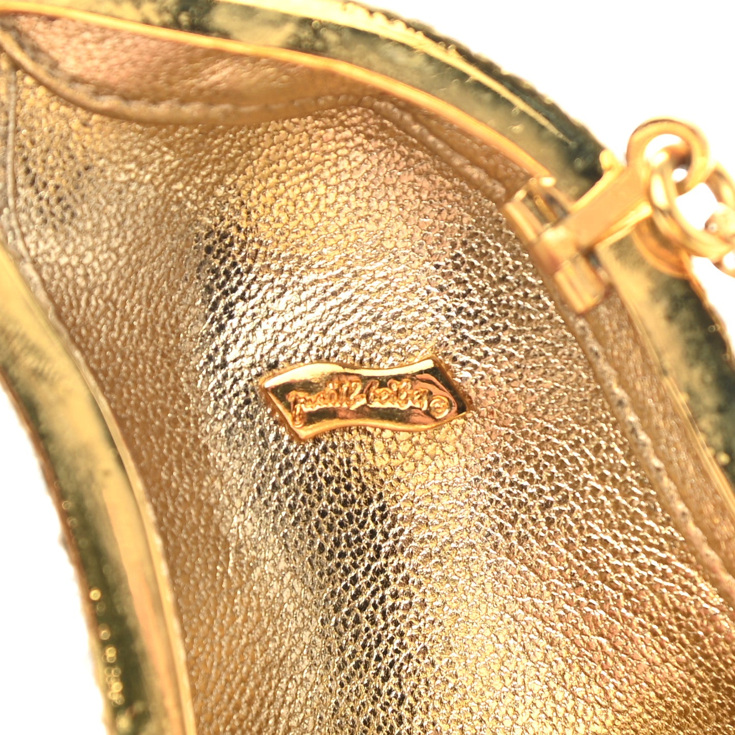 Swarovski Crystal Polar Bear Minaudiere Clutch White