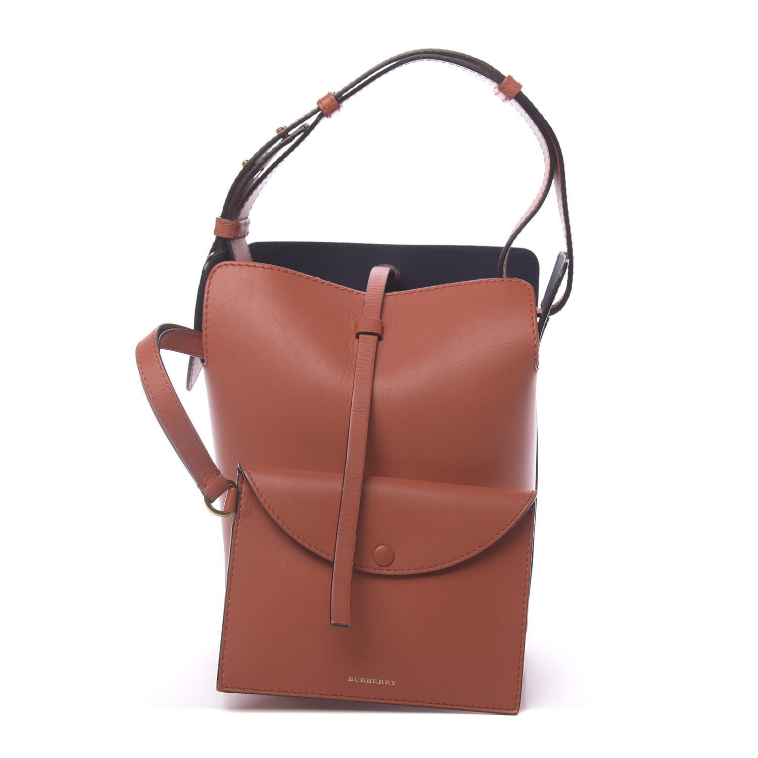Burberry Supple Calfskin Small Bucket Orange 1 of 20