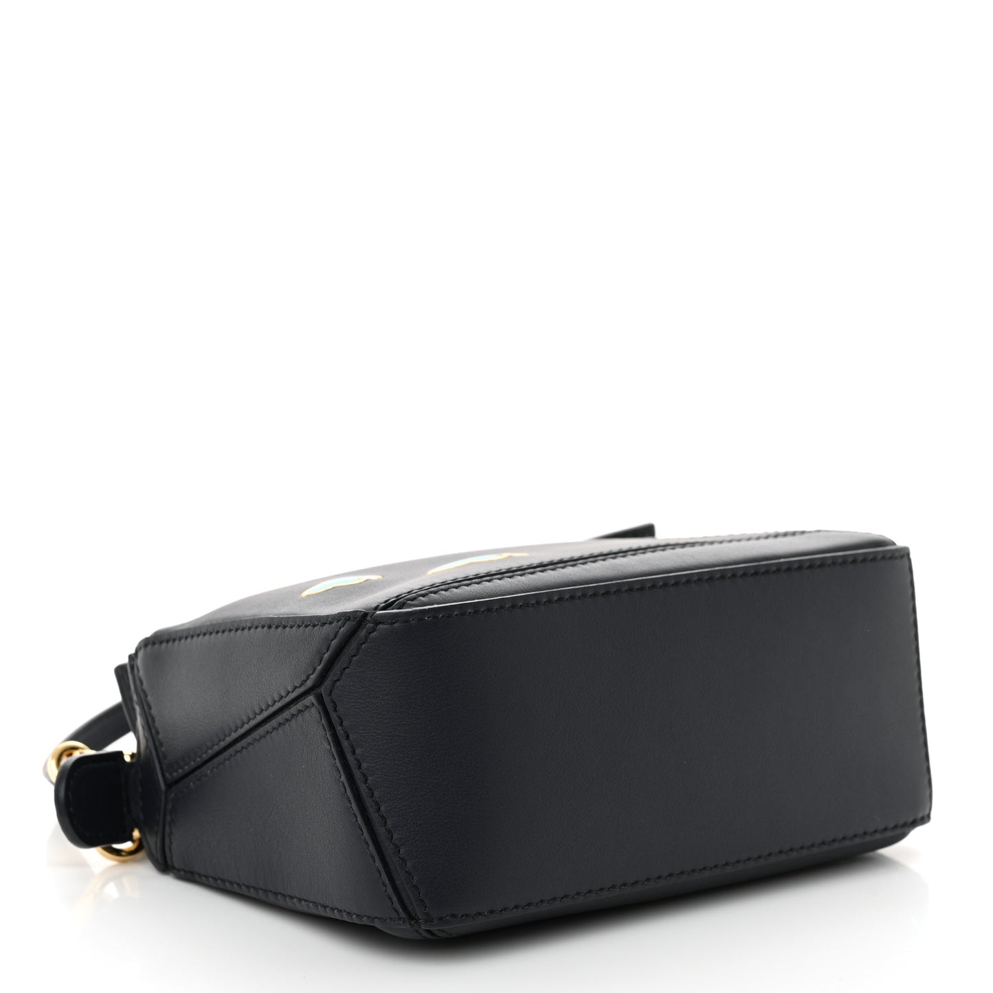 Calfskin New Year Mini Puzzle Bag Dark Ink