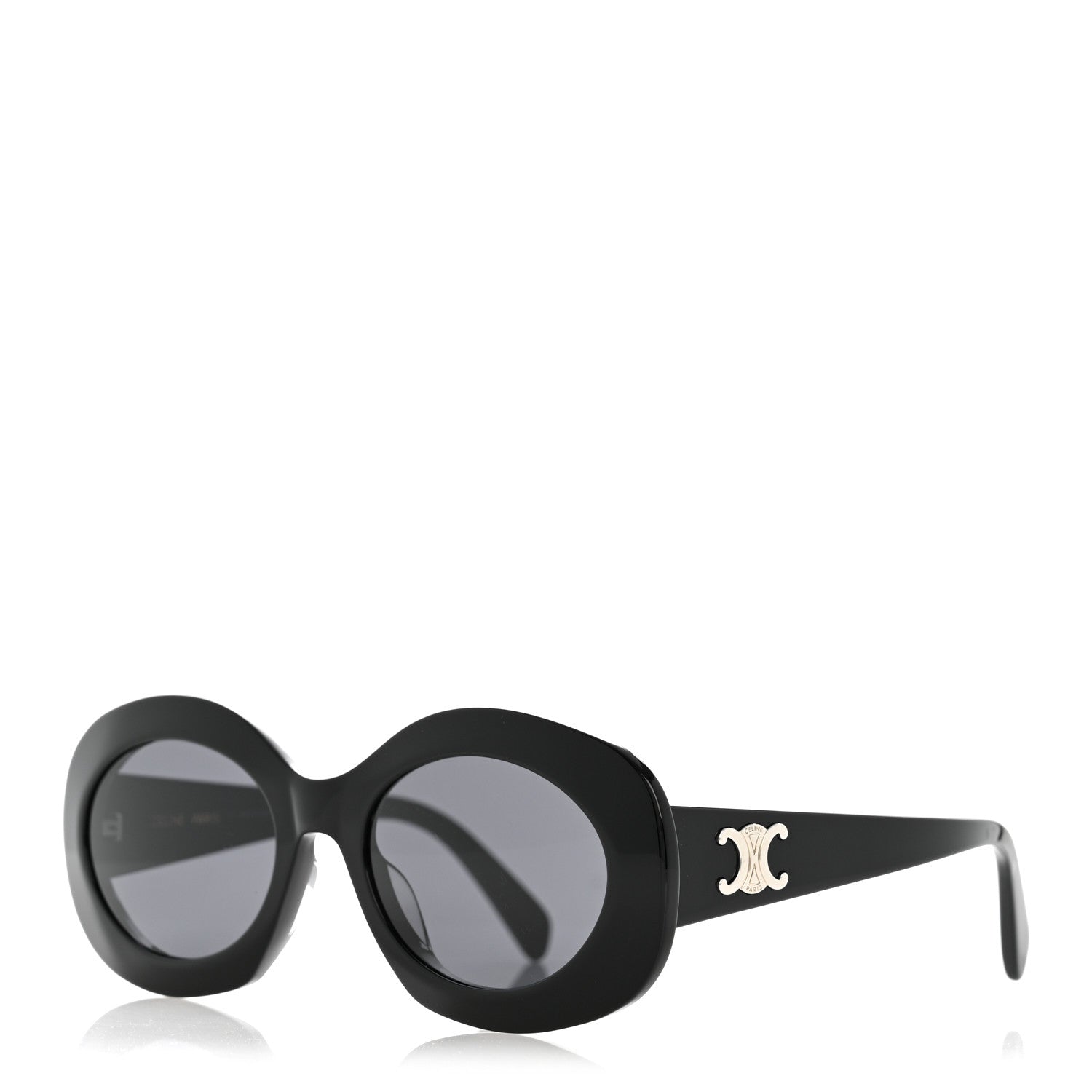 Celine Black Oversized Round Sunglasses with Case CELINE EYEWEAR Triomphe oversized round-frame acetate  main image 3