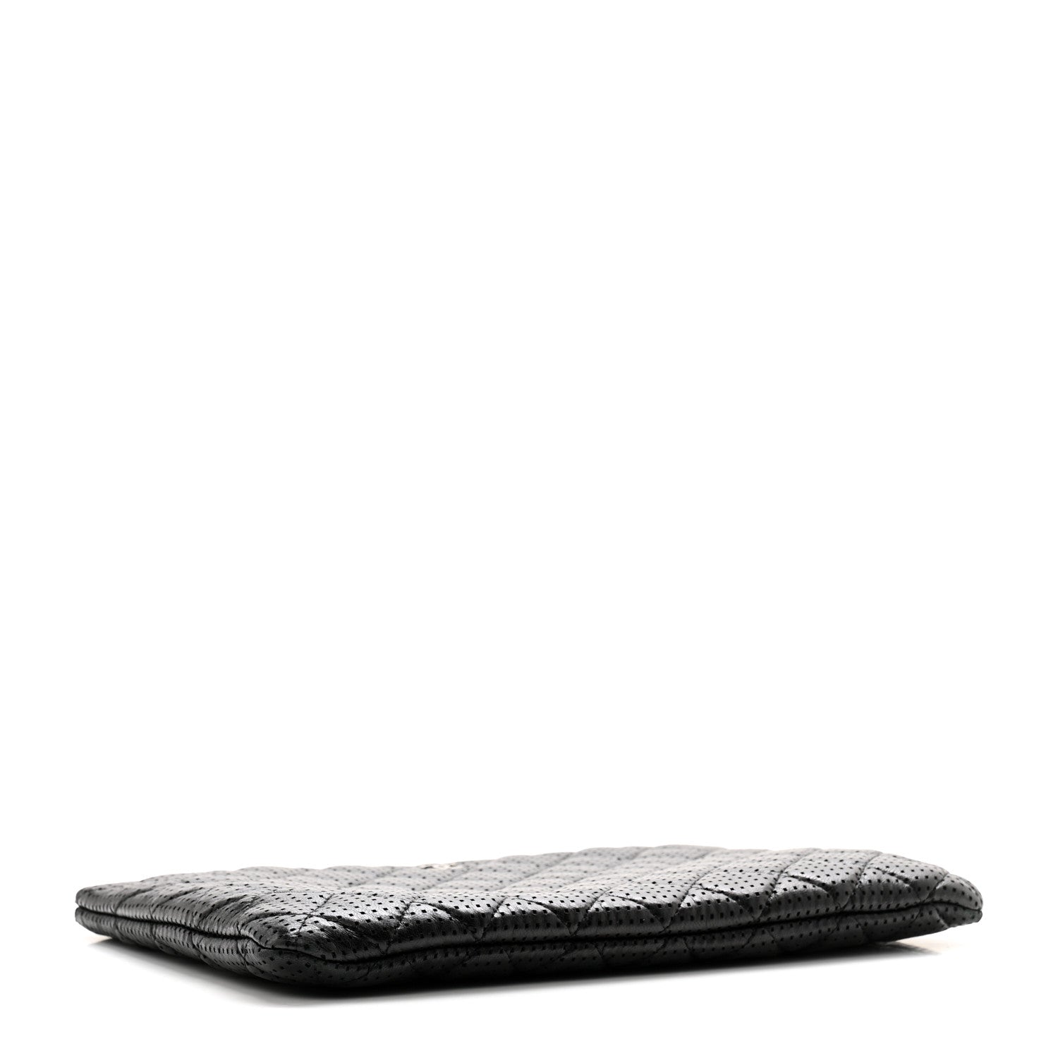 Chanel Perforated Lambskin Quilted Medium Cosmetic Case Black 4 of 11