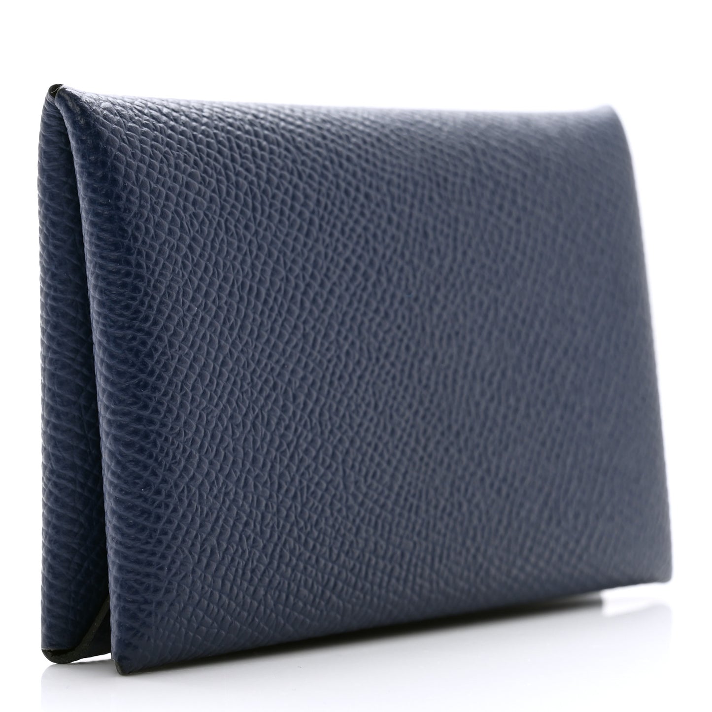 Epsom Verso Calvi Card Case Bleu Saphir Vert Anglais