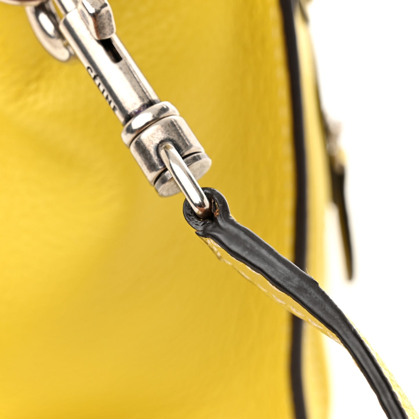 Drummed Calfskin Nano Luggage Citron