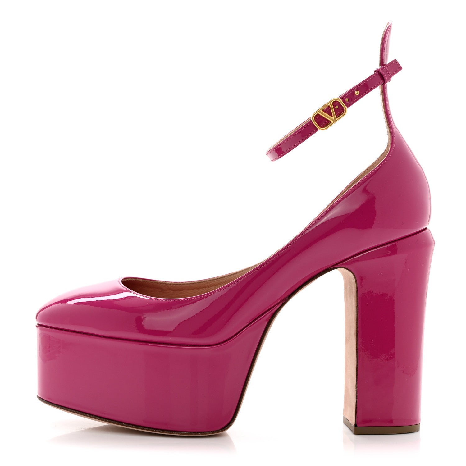 Valentino Garavani Patent Tan-Go 50/120mm Platform Pumps 37 Rose Violet 1 of 12