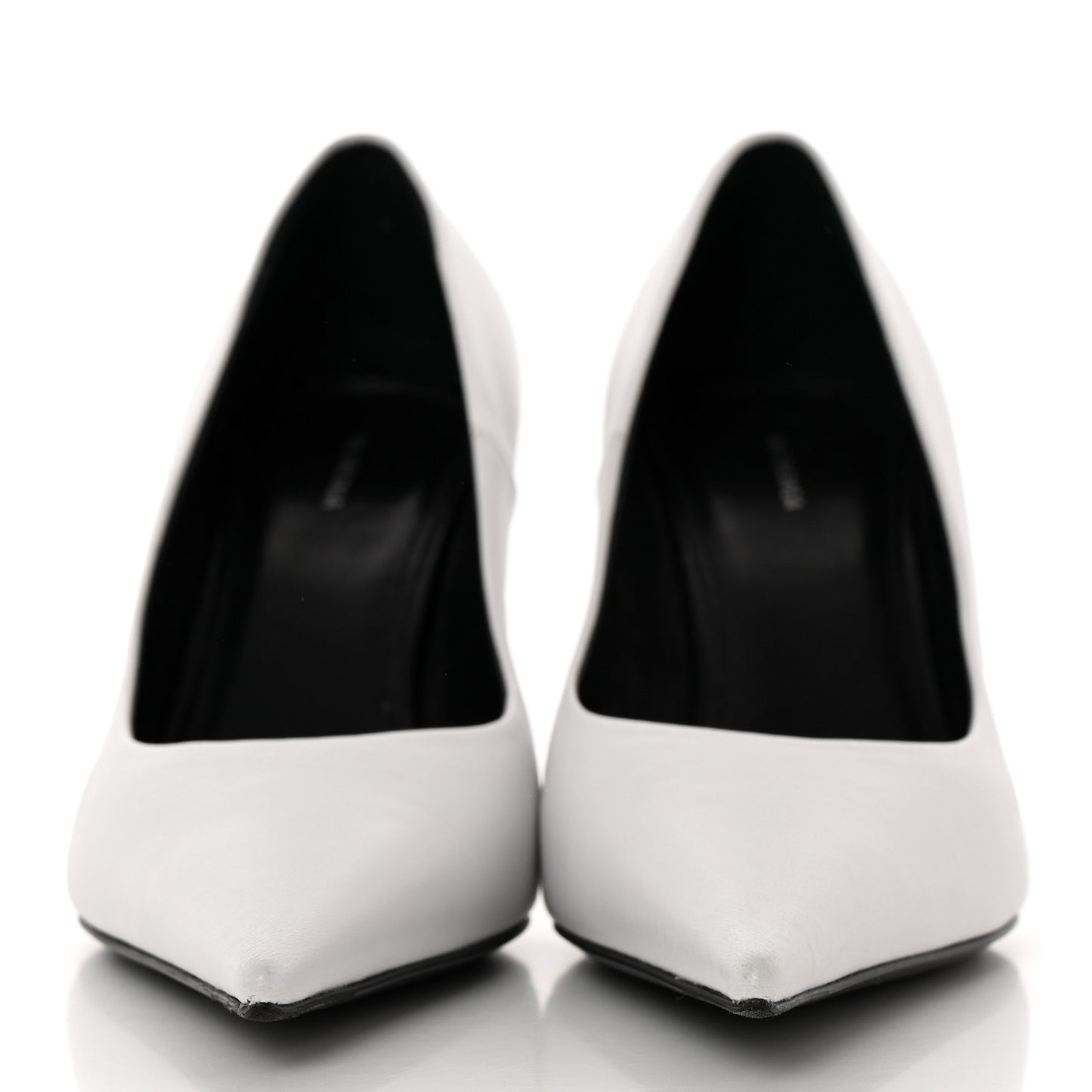 Soft Nappa Square Knife 80mm Pumps 36 White
