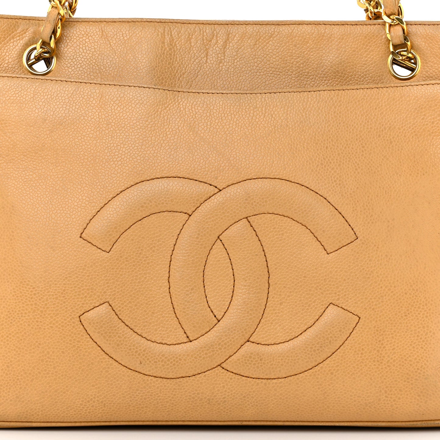 Caviar CC Shoulder Bag Beige