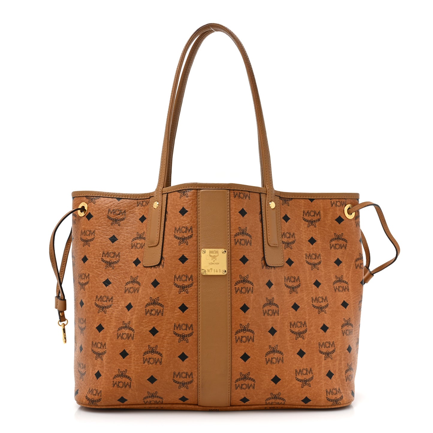 Visetos Medium Liz Reversible Shopper Tote Cognac