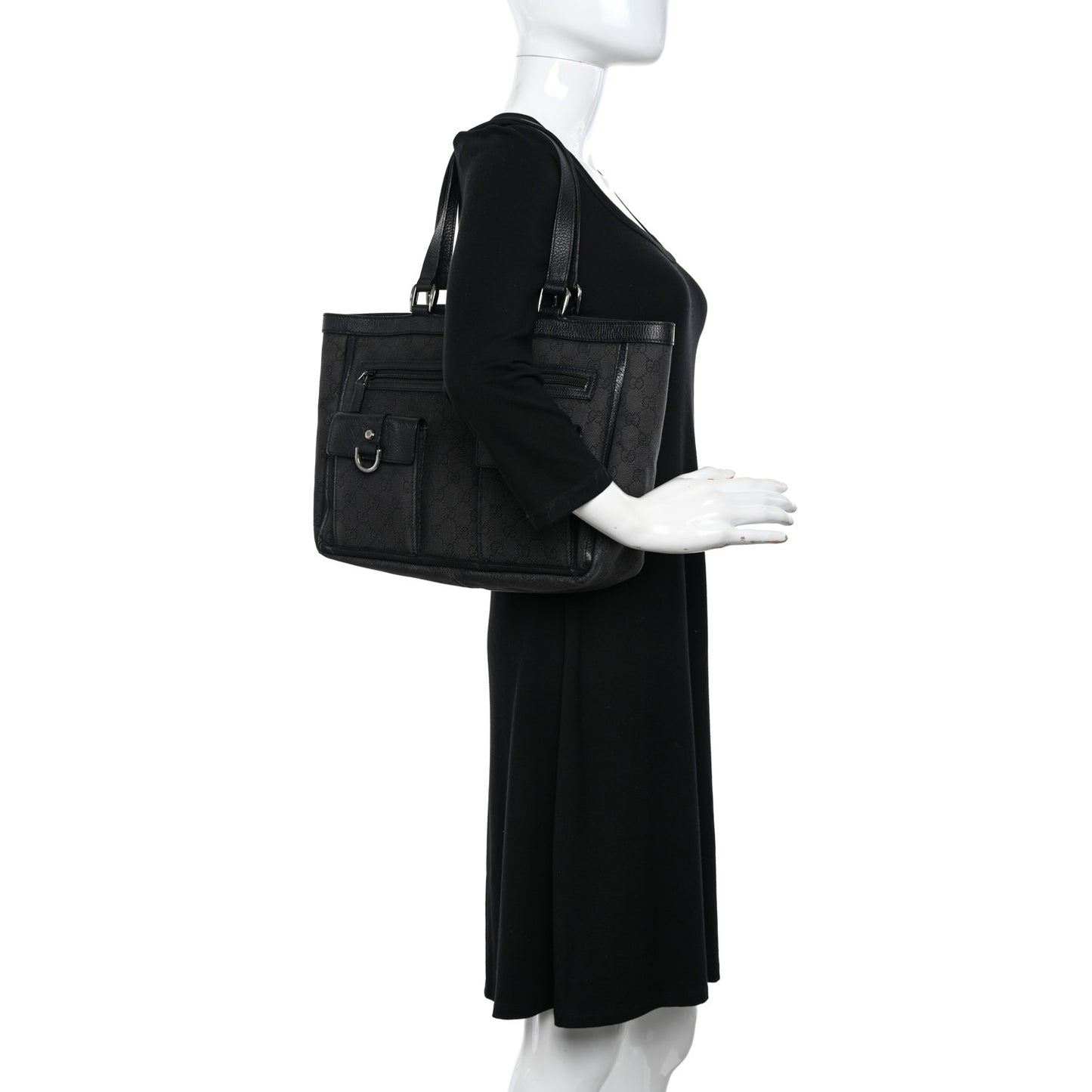 Monogram Abbey D Ring Tote Black