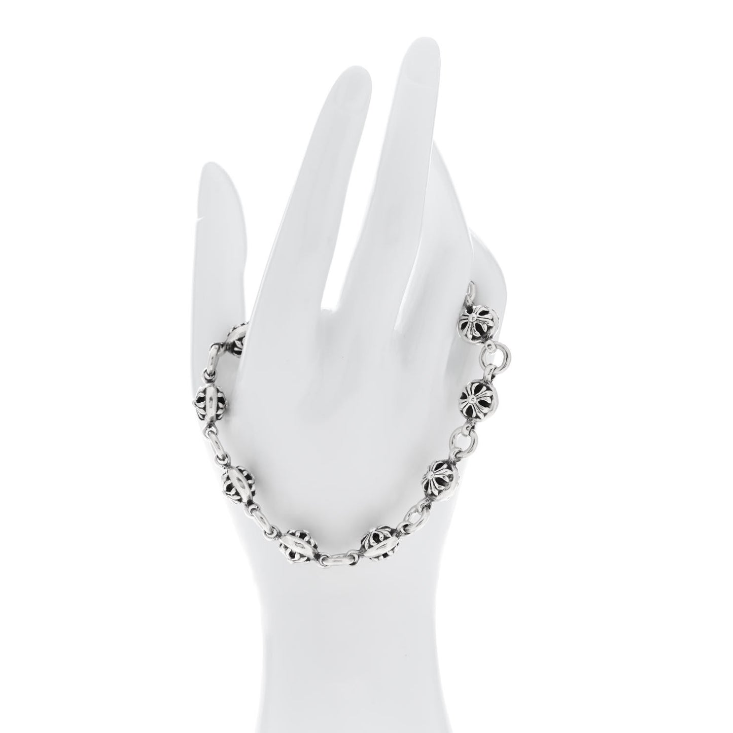 Sterling Silver Cross Ball Bracelet