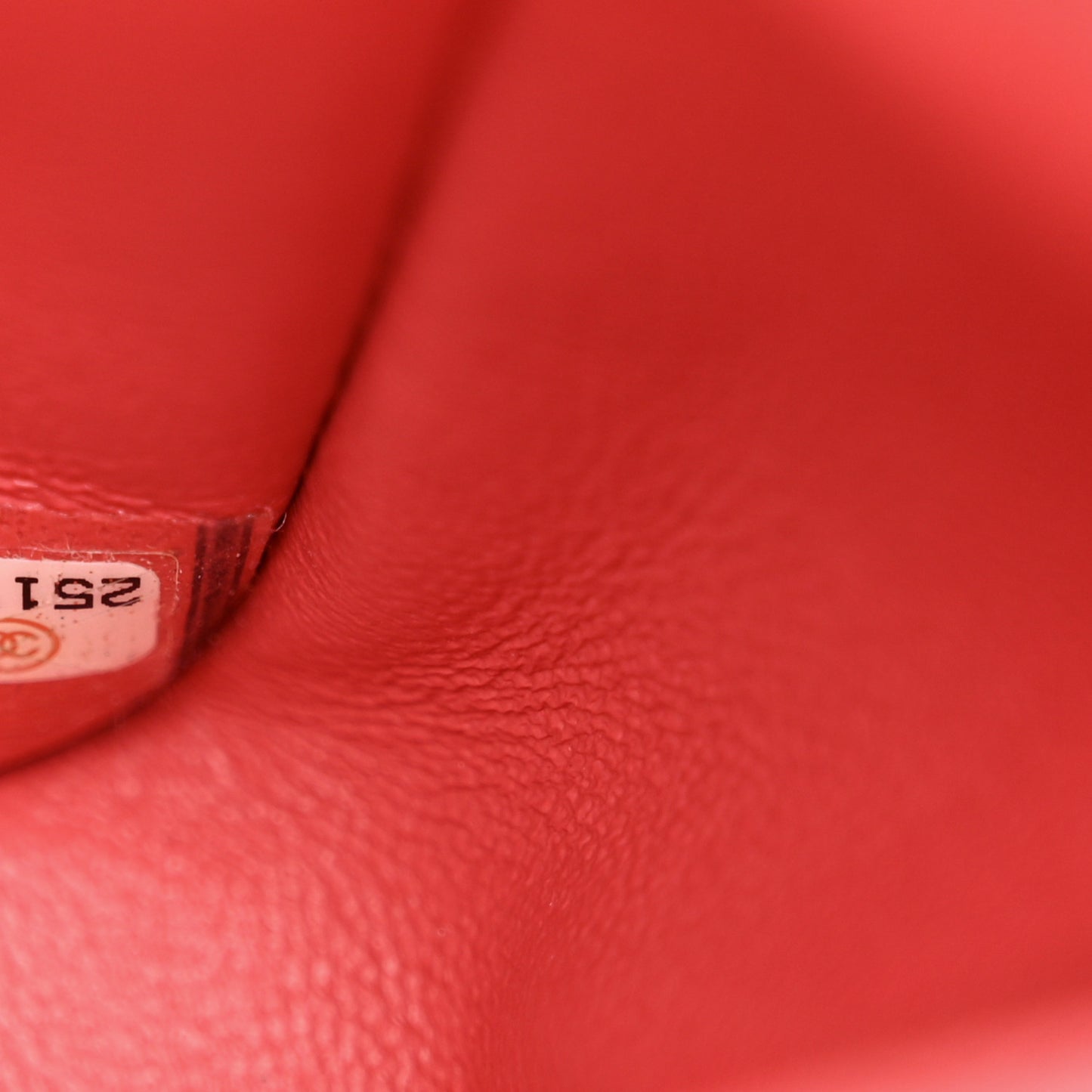Caviar Quilted Mini Rectangular Flap Light Red
