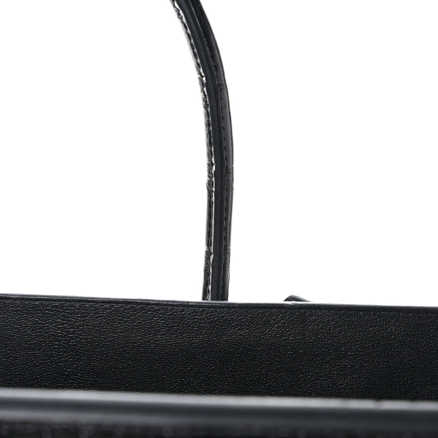 Shiny Porosus Crocodile Birkin Sellier 35 Black