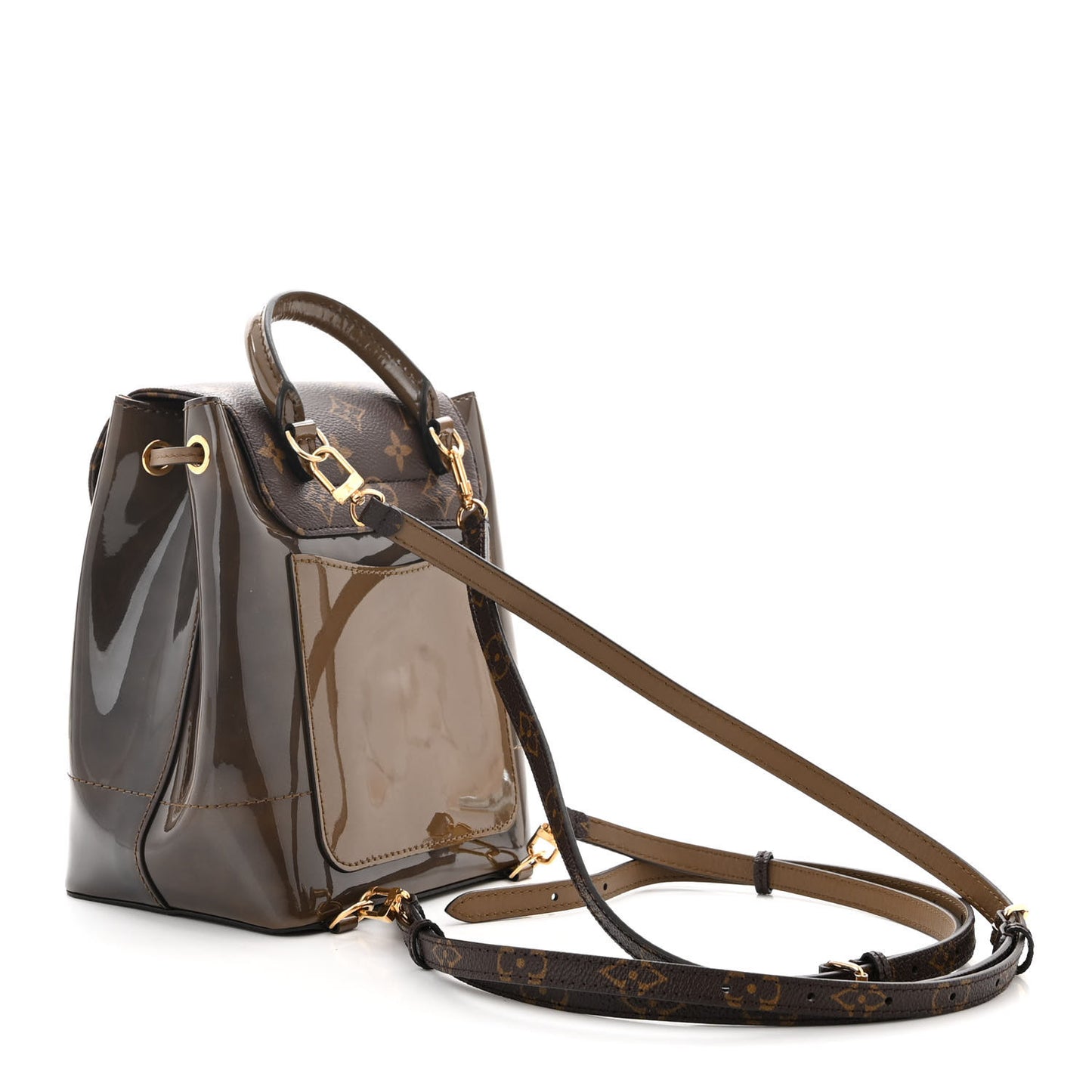 Patent Monogram Hot Springs Backpack Vert Bronze