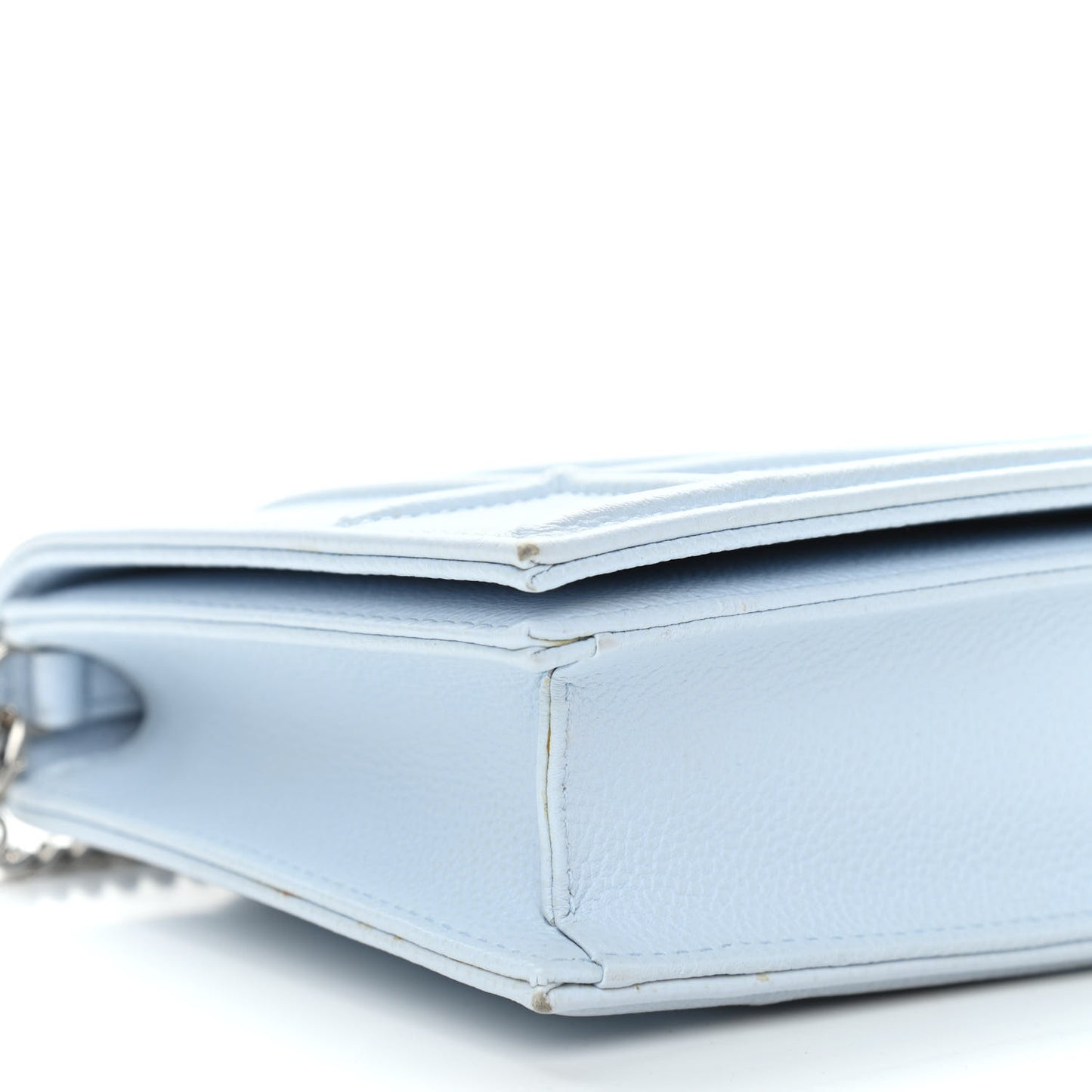 Calfskin Large Diorama Croisiere Chain Wallet Light Blue