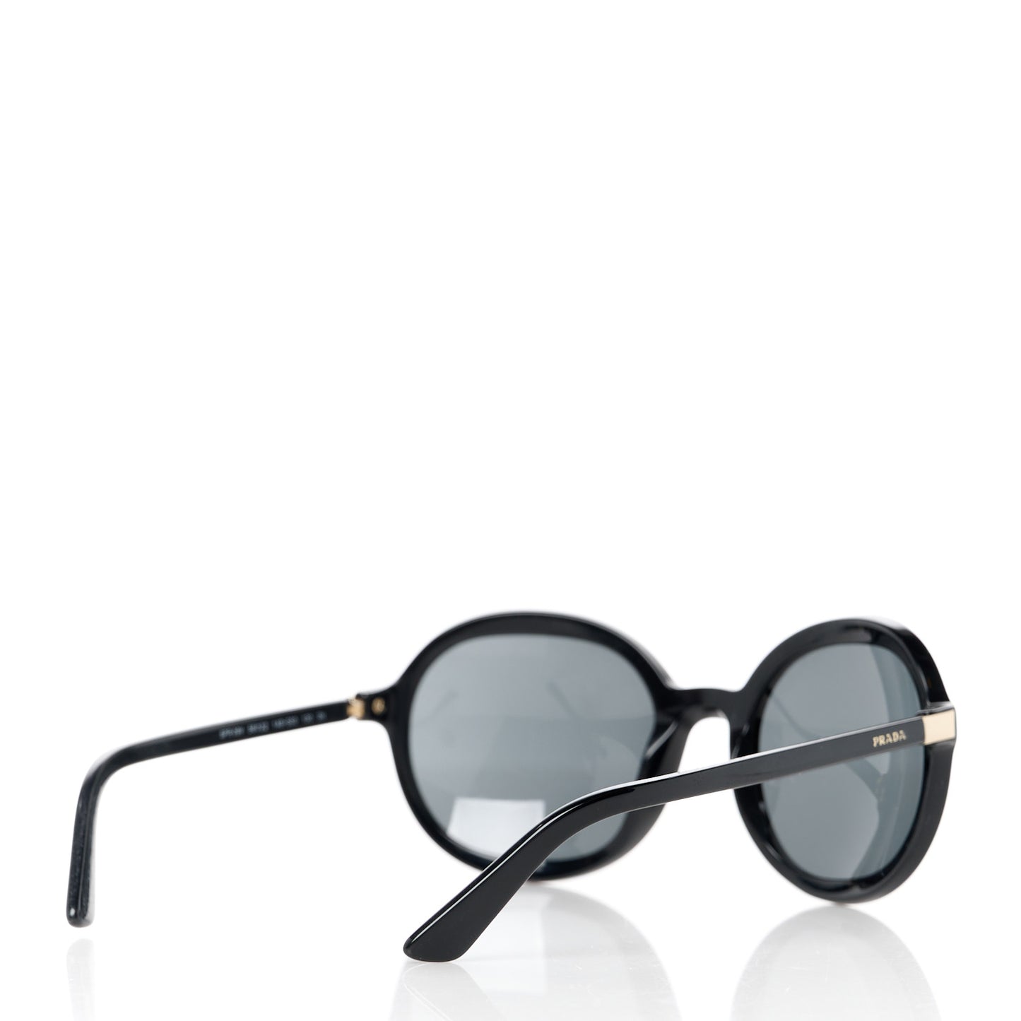 Acetate Heritage Round Sunglasses SPR09V Black