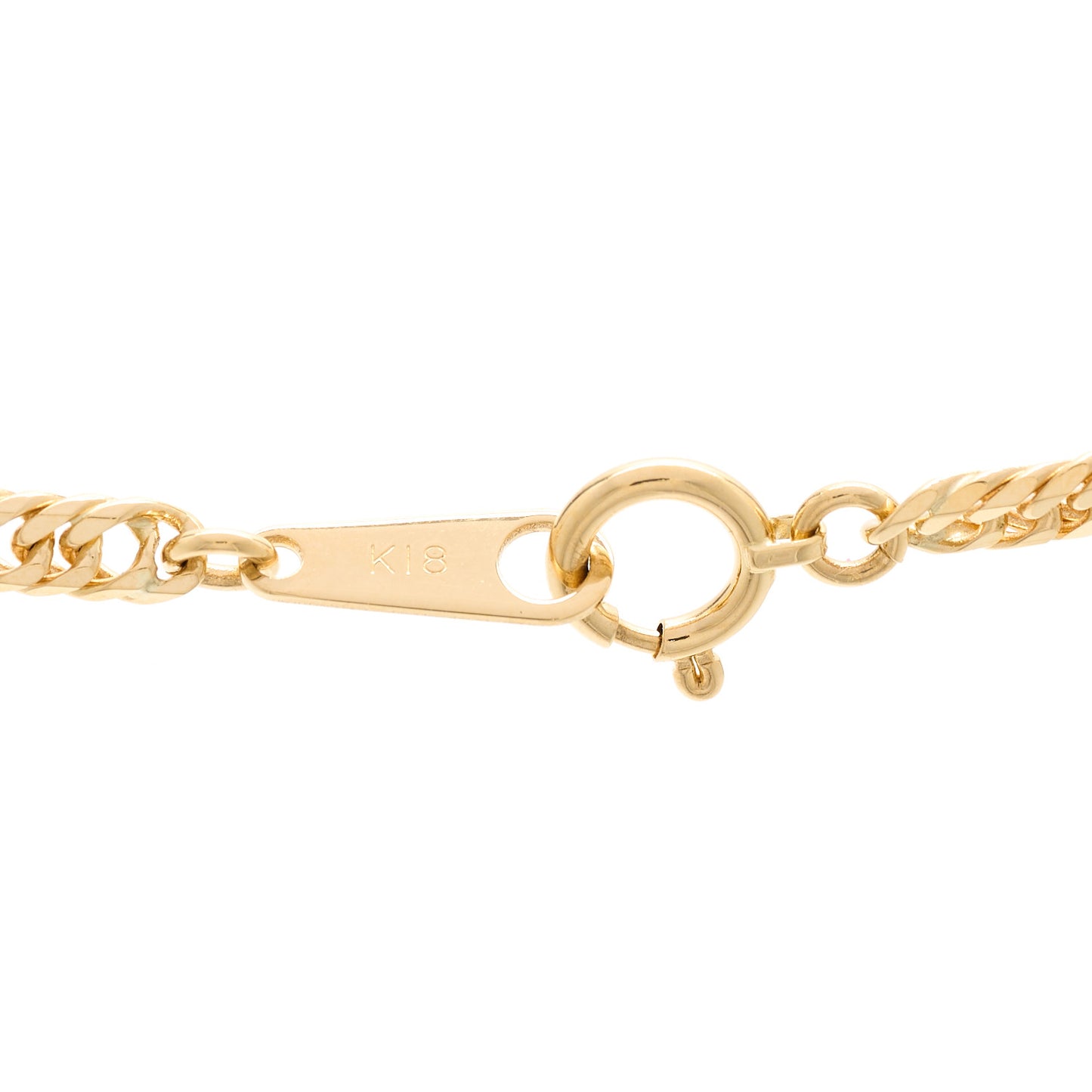 18K Yellow Gold Curb Chain Necklace 15.75"