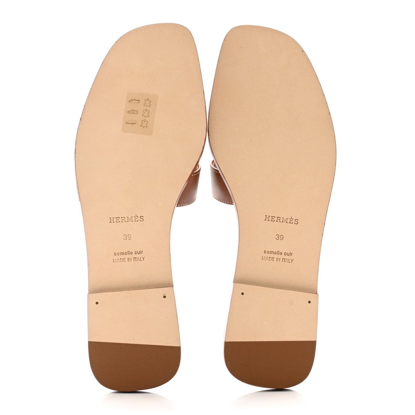 Box Calfskin Oran Sandals 39 Gold