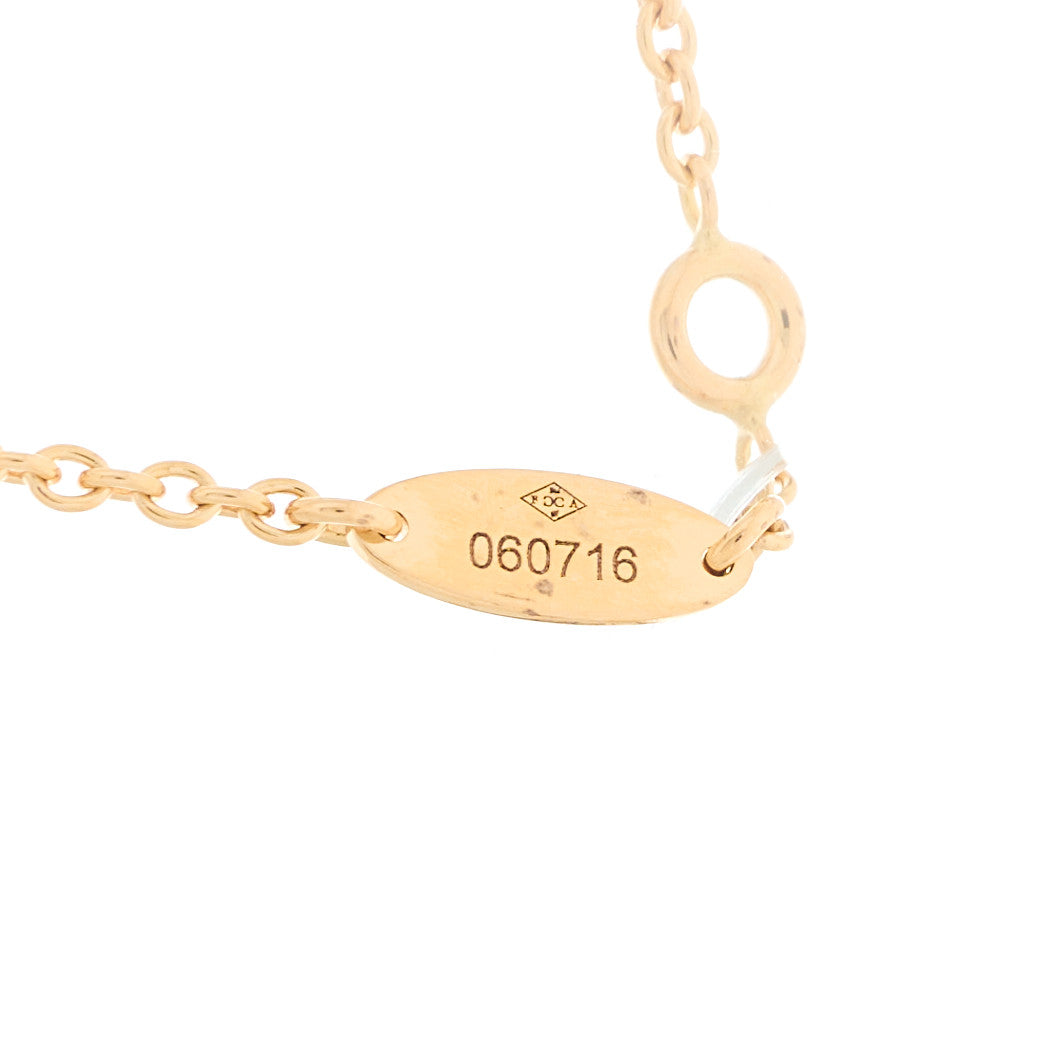 18K Rose Gold Diamond Pink Opal Rose Des Vents Necklace