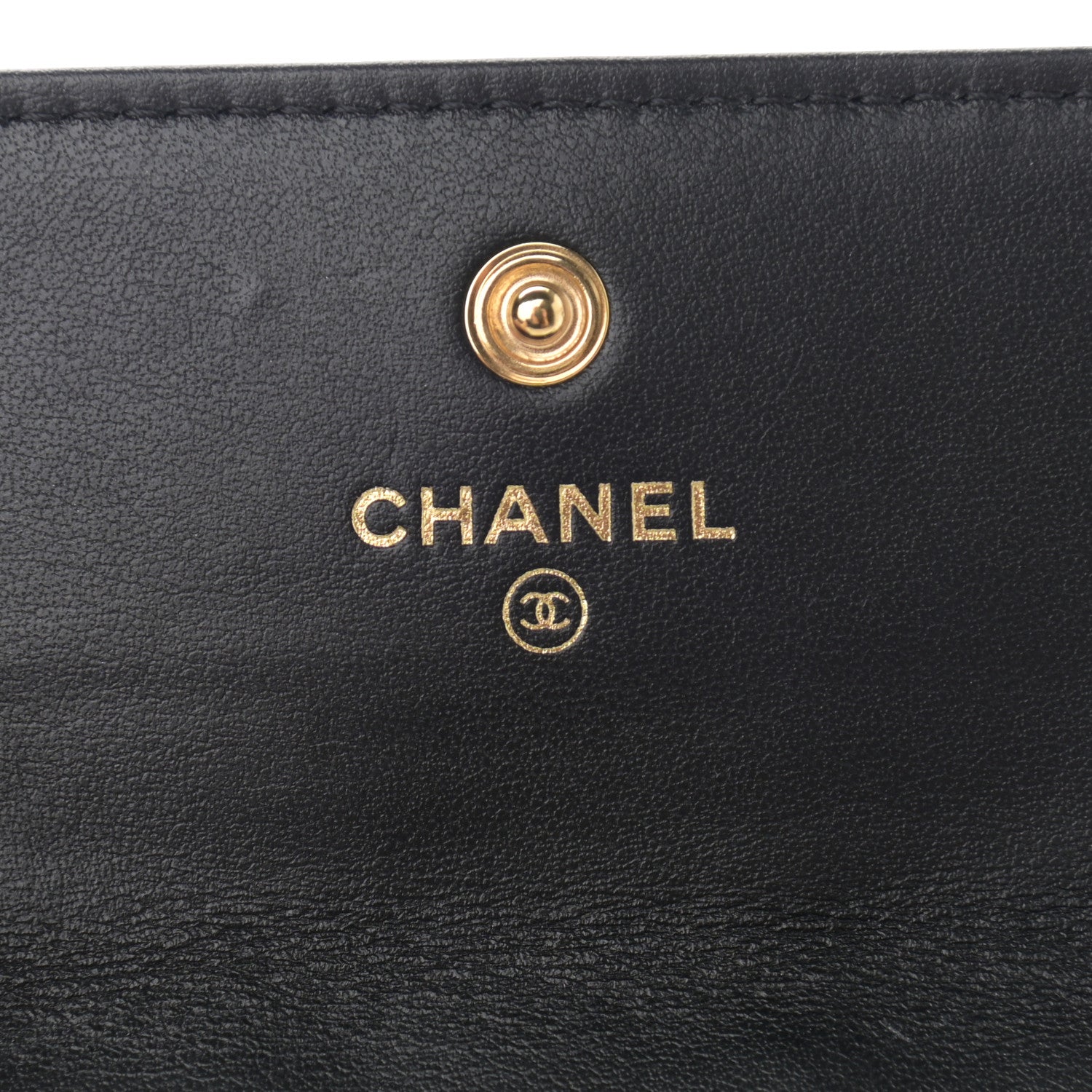 Chanel Lambskin Quilted Card Holder with Chain Black 7 of 13