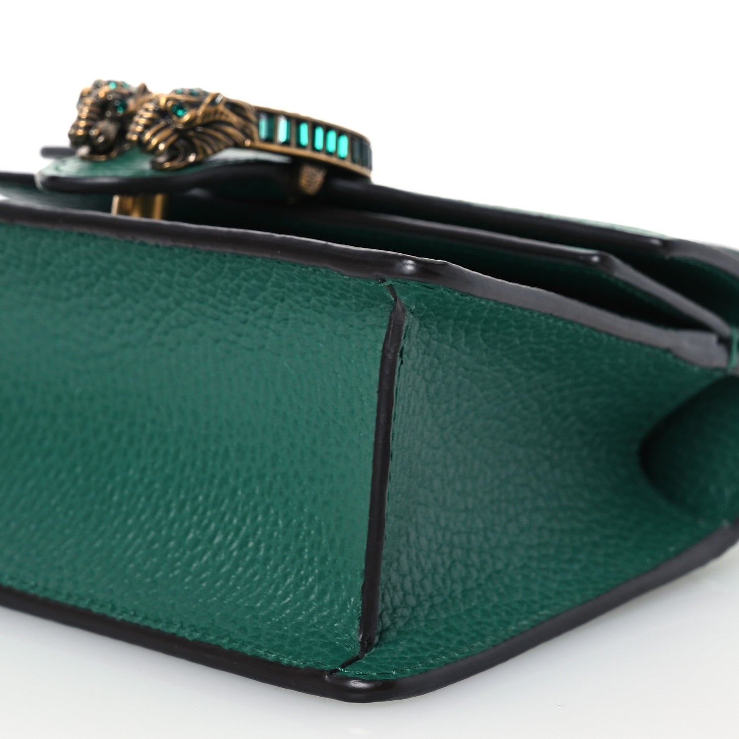 Gucci Dollar Calfskin Crystal Mini Dionysus Top Handle Bag Emerald 10 of 11