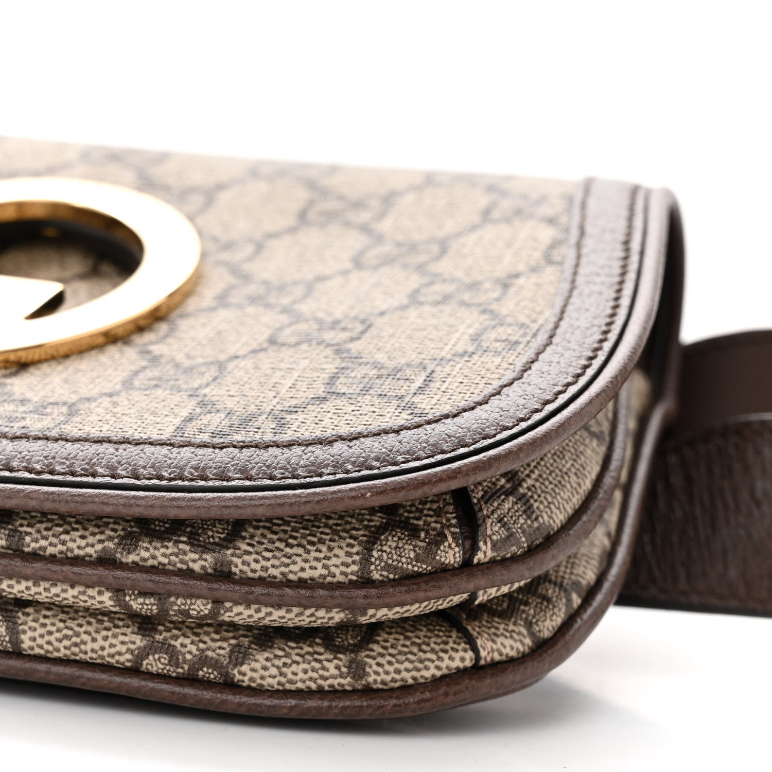 Gucci GG Supreme Monogram Textured Dollar Calfskin Blondie Belt Bag 80 32 Beige Ebony New Acero 10 of 10