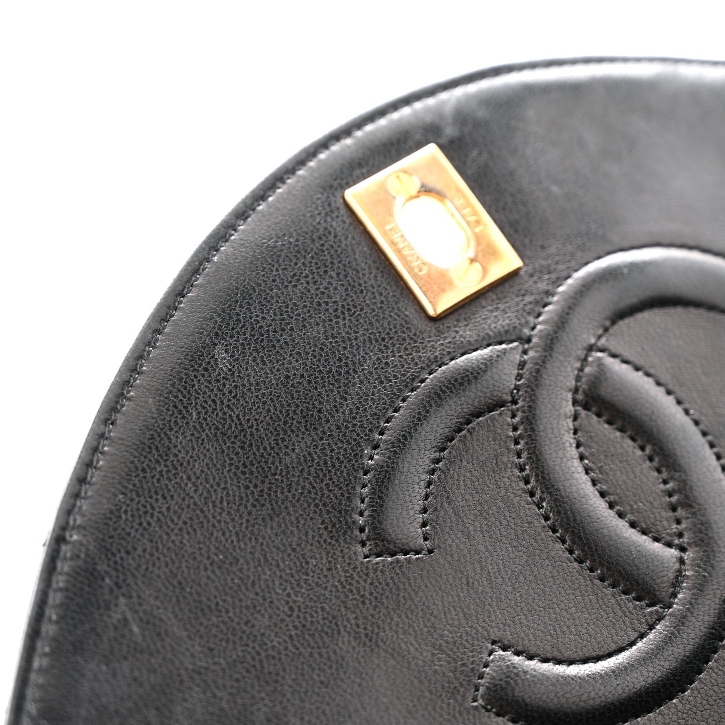 Lambskin Quilted Single Flap Black