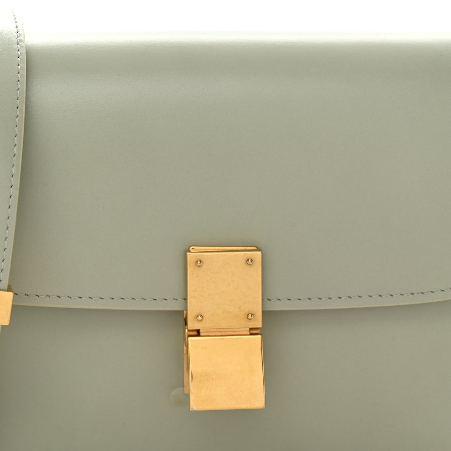 Box Calfskin Teen Classic Box Flap Bag Pastel Green
