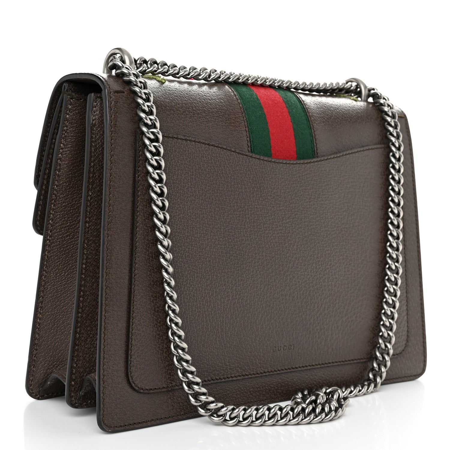 Gucci Calfskin Web Floral Embroidered Medium Dionysus Shoulder Bag New Acero 3 of 13