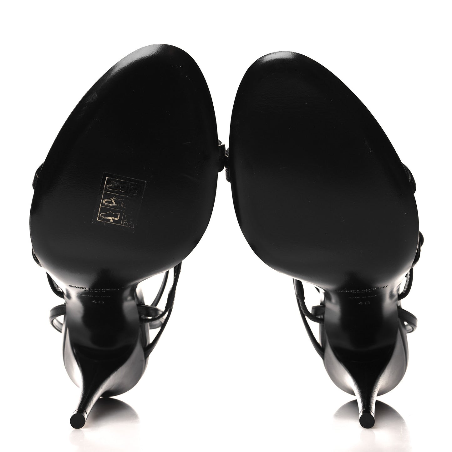 Calfskin New Belfagor Sexy 110mm Ankle Strap Sandals 40 Black