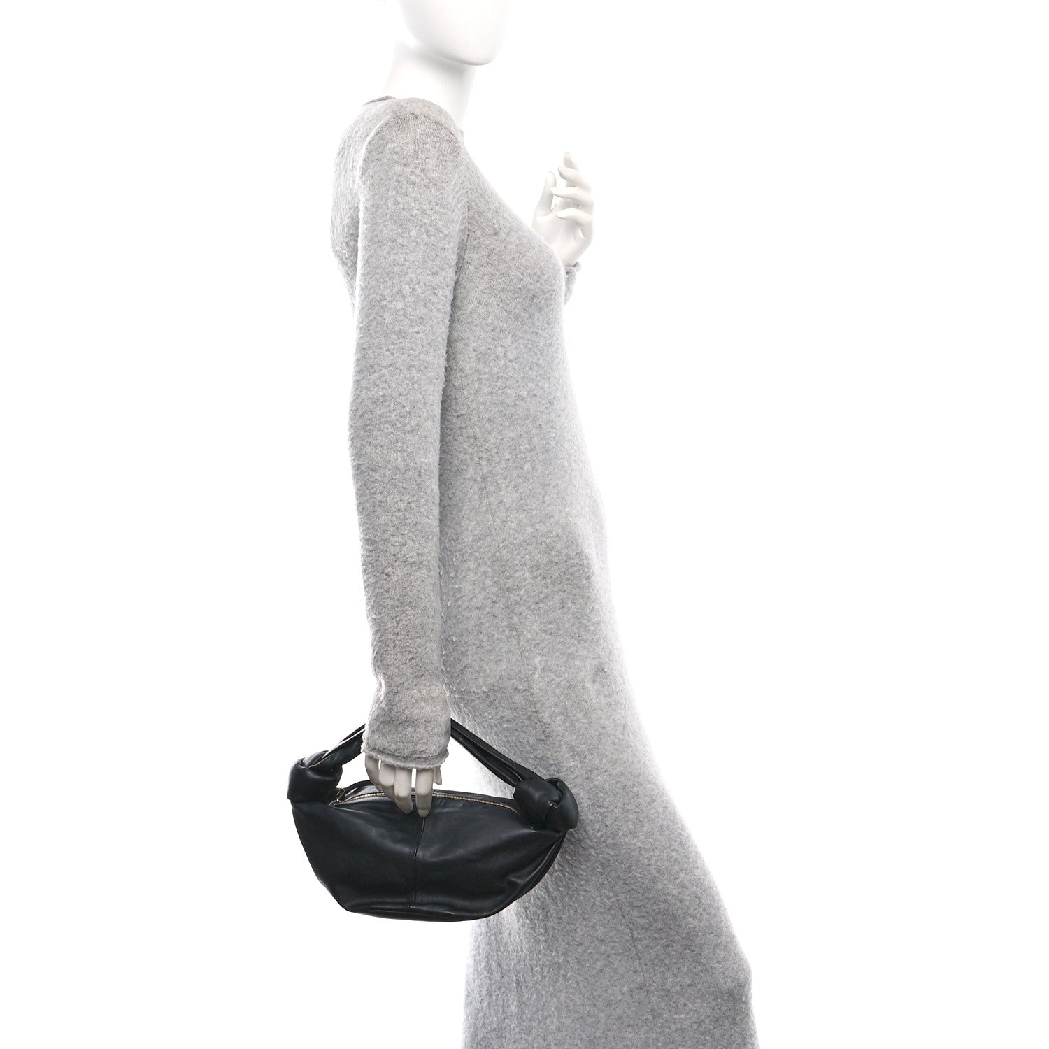 Bottega Veneta Calfskin Mini Double Knot Bag Black 2 of 9