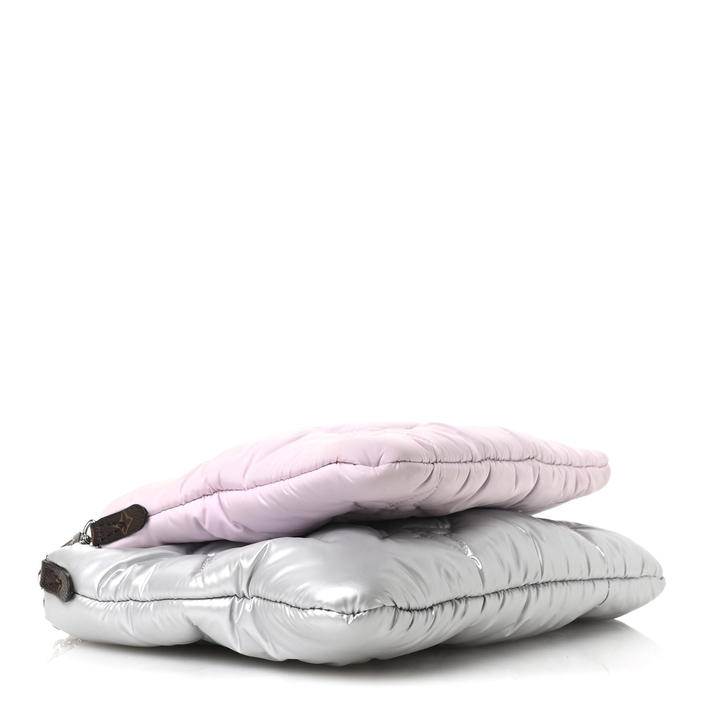 Econyl Monogram Pillow Maxi Multi Pochette Accessories Silver Pale Pink