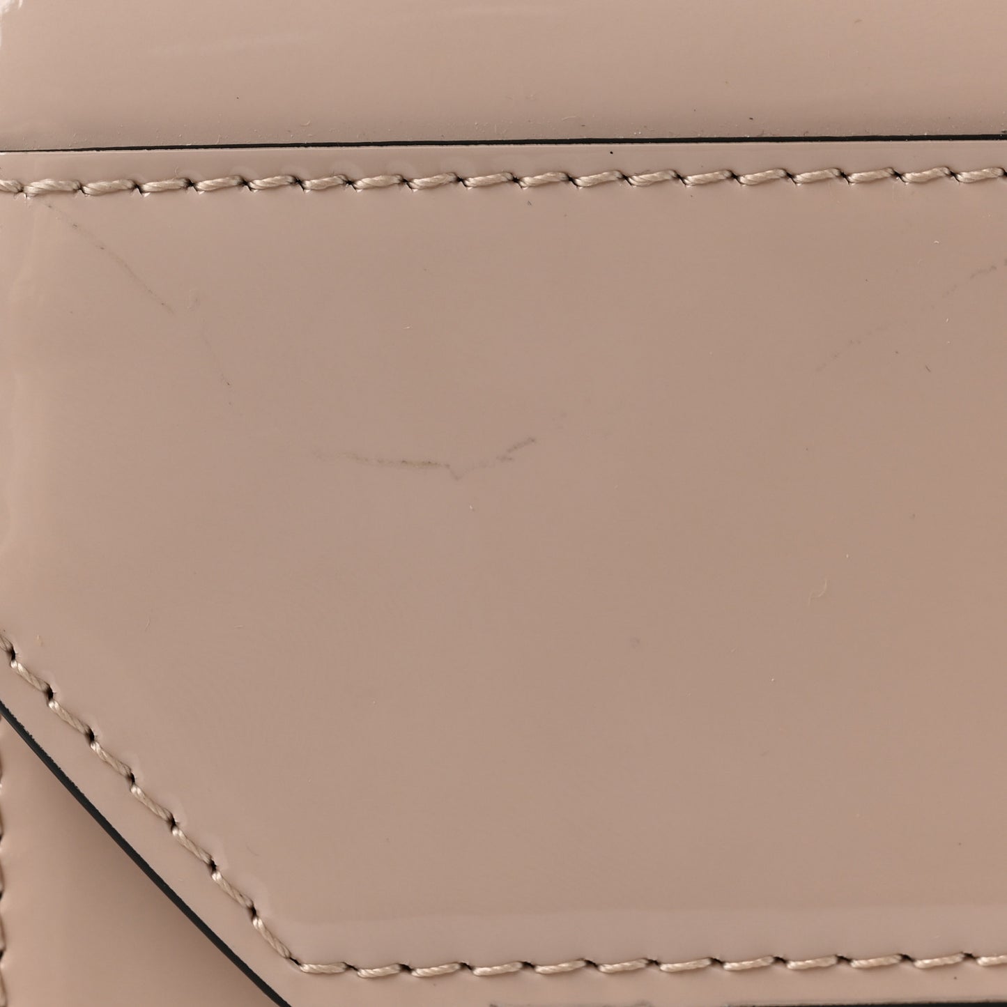 Patent Calfskin Mini Elisa Baguette Nougat