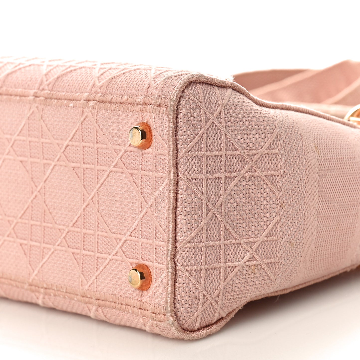 Canvas Embroidered Cannage Medium Lady D-Lite Pink