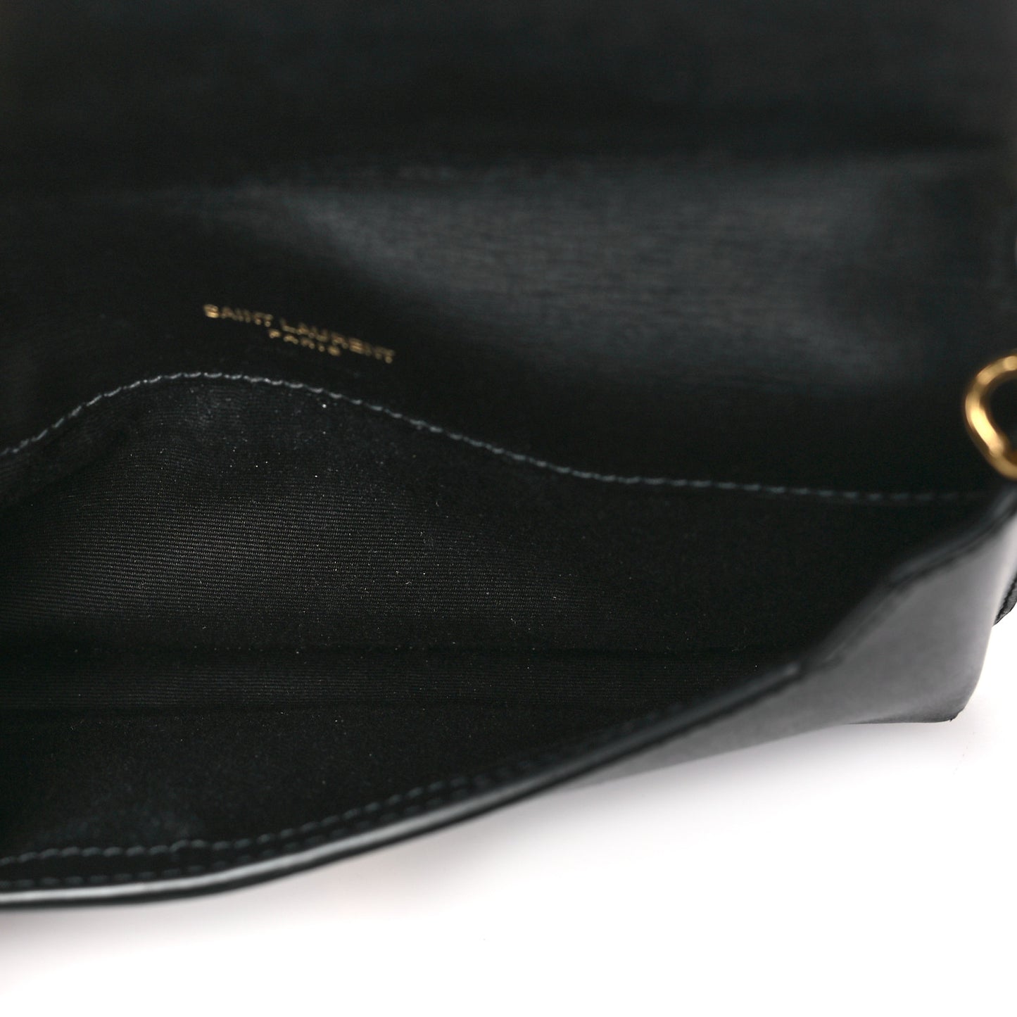 Grained Calfskin Monogram Phone Holder Crossbody Black