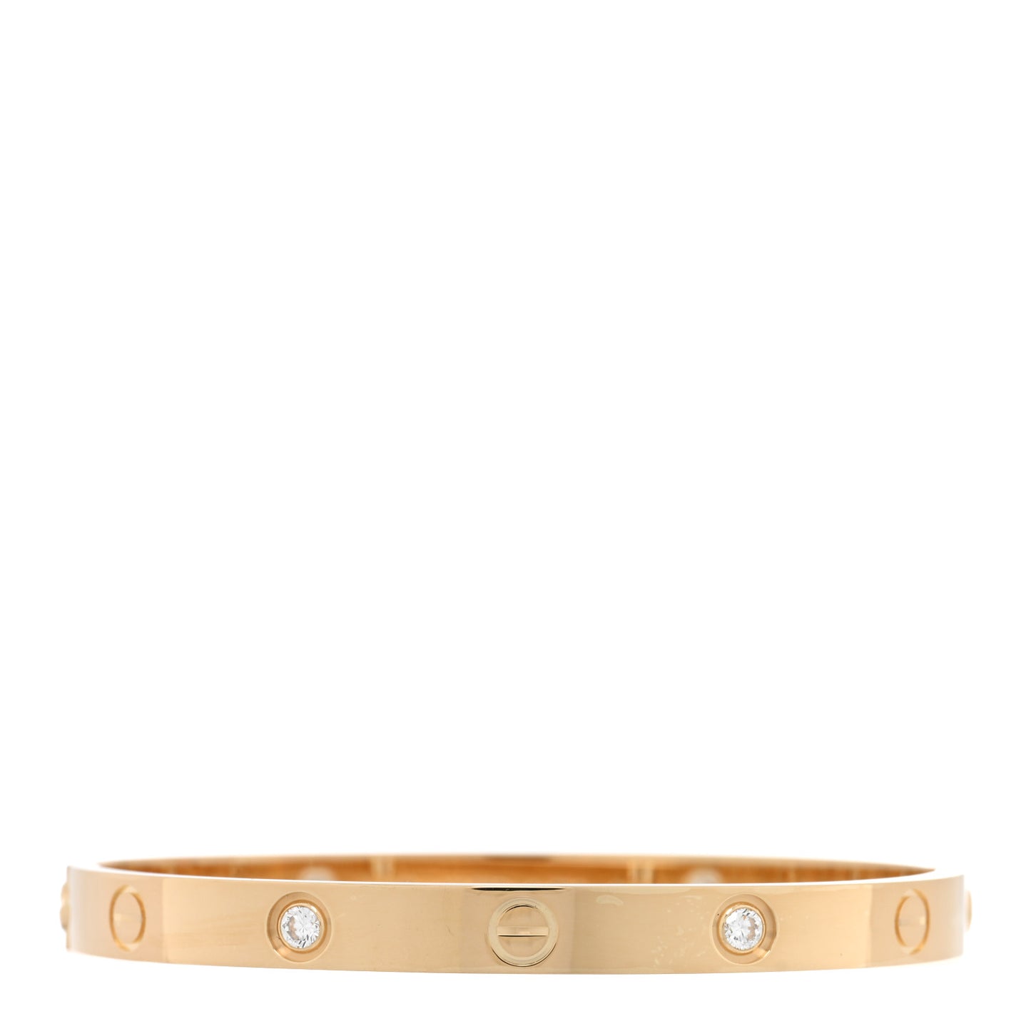 18K Pink Gold 4 Diamond LOVE Bracelet 17