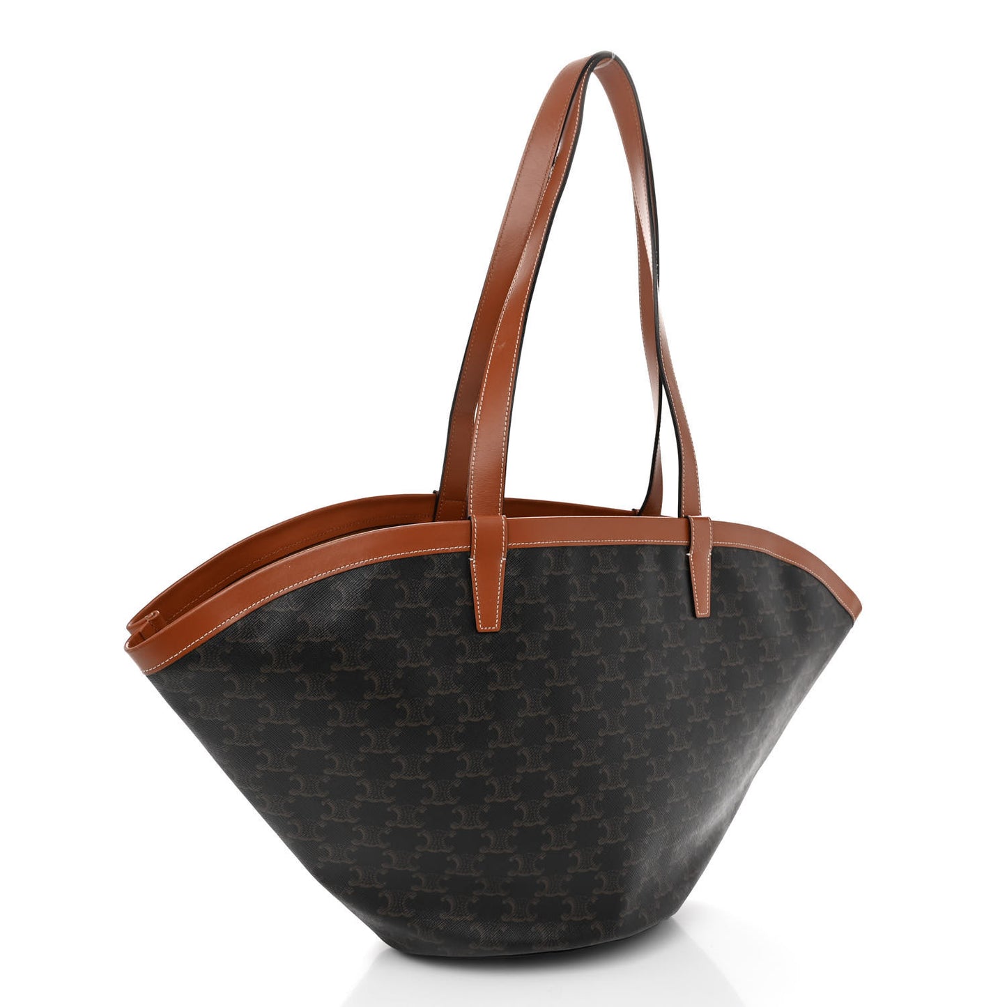 Calfskin Canvas Triomphe Medium Couffin Tan